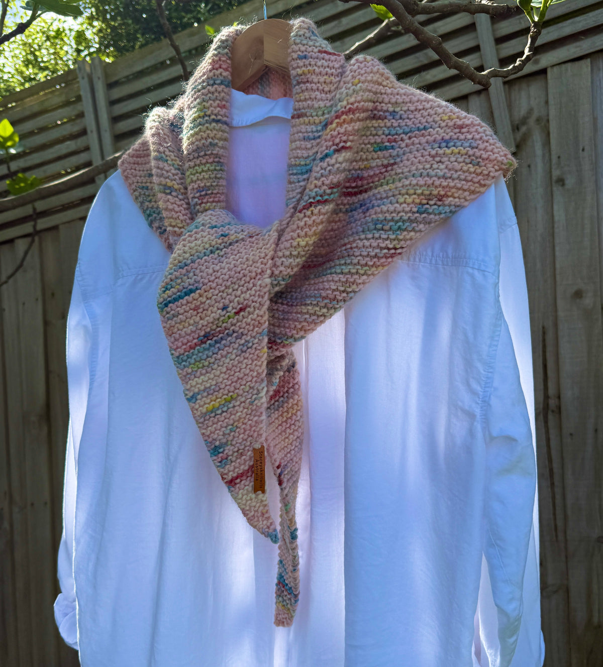 Merino Rainbow Scarf, Peruvian Wool Scarf
