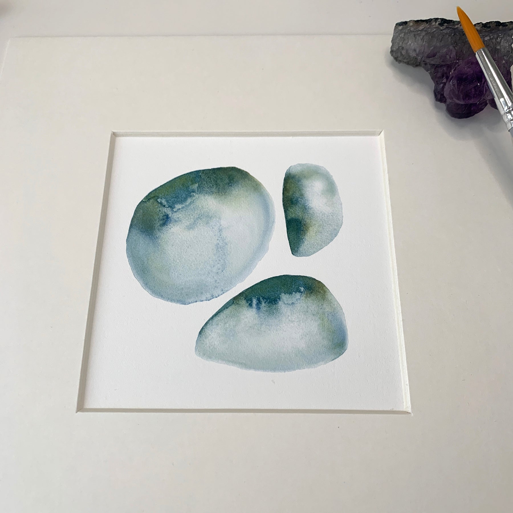 Original Hand-painted Watercolour Artwork - "Seaglass #2"
