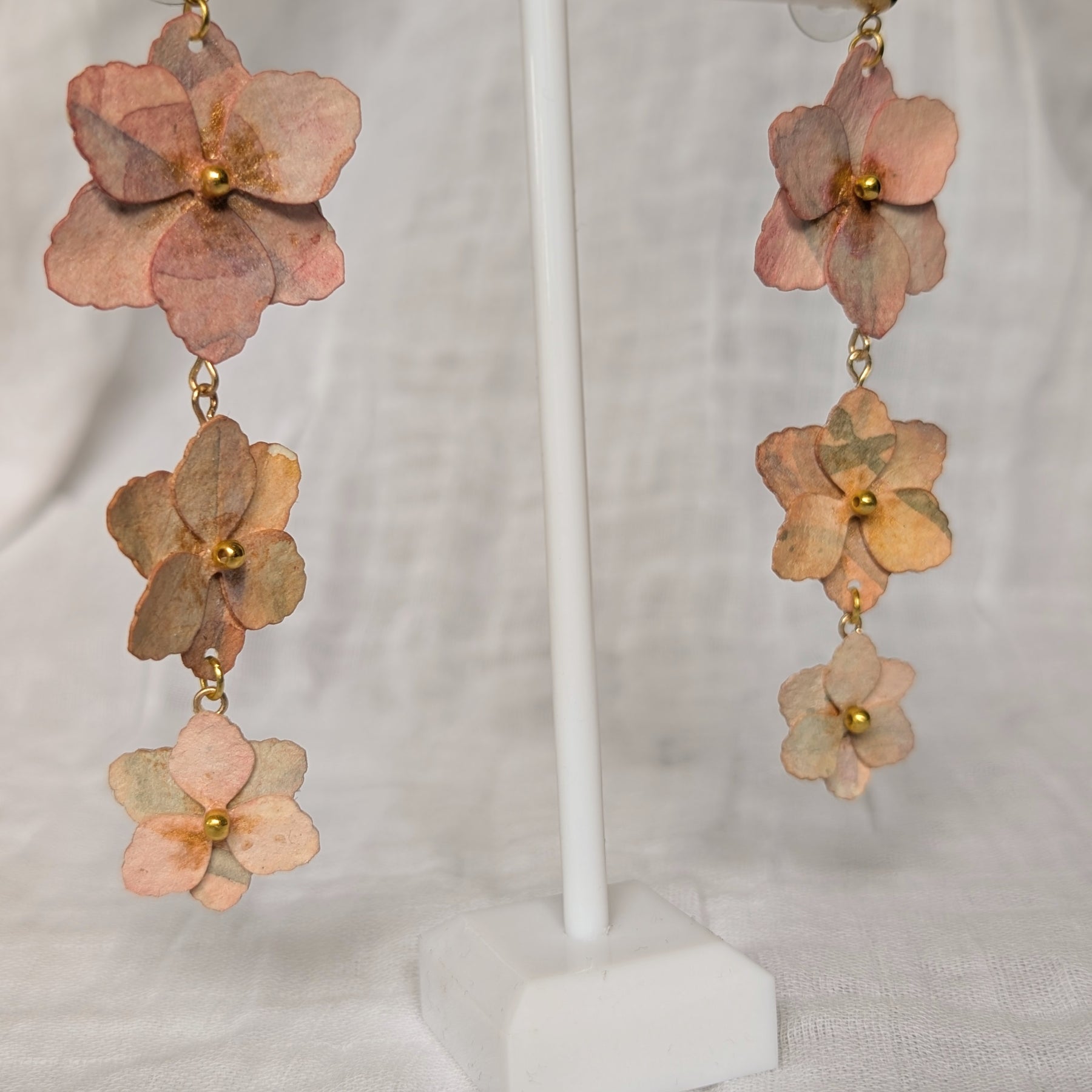 Handmade Gladiolus Floral Statement Earrings | Lightweight Paper Jewellery | Made to Order