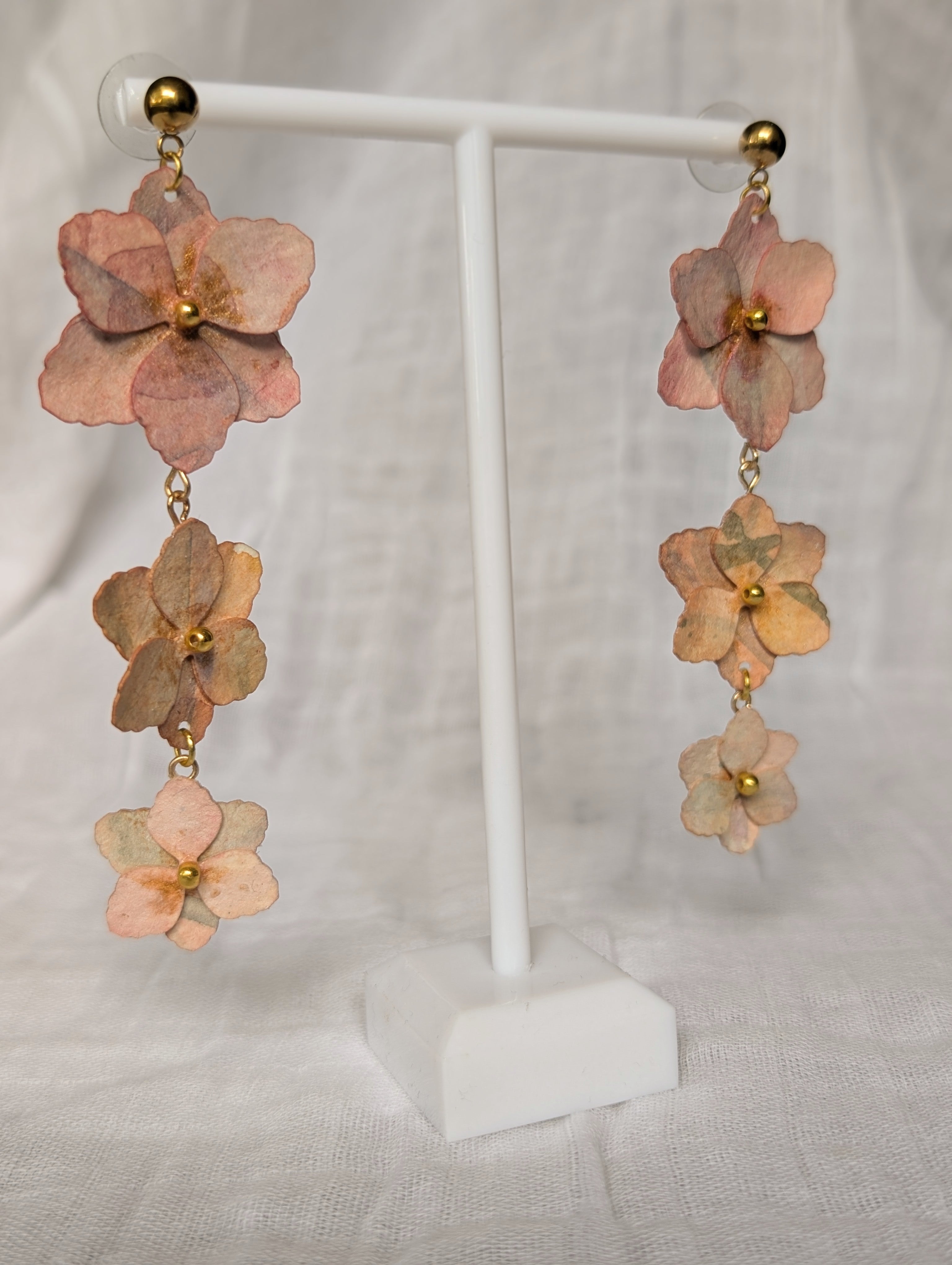 Handmade Gladiolus Floral Statement Earrings | Lightweight Paper Jewellery | Made to Order