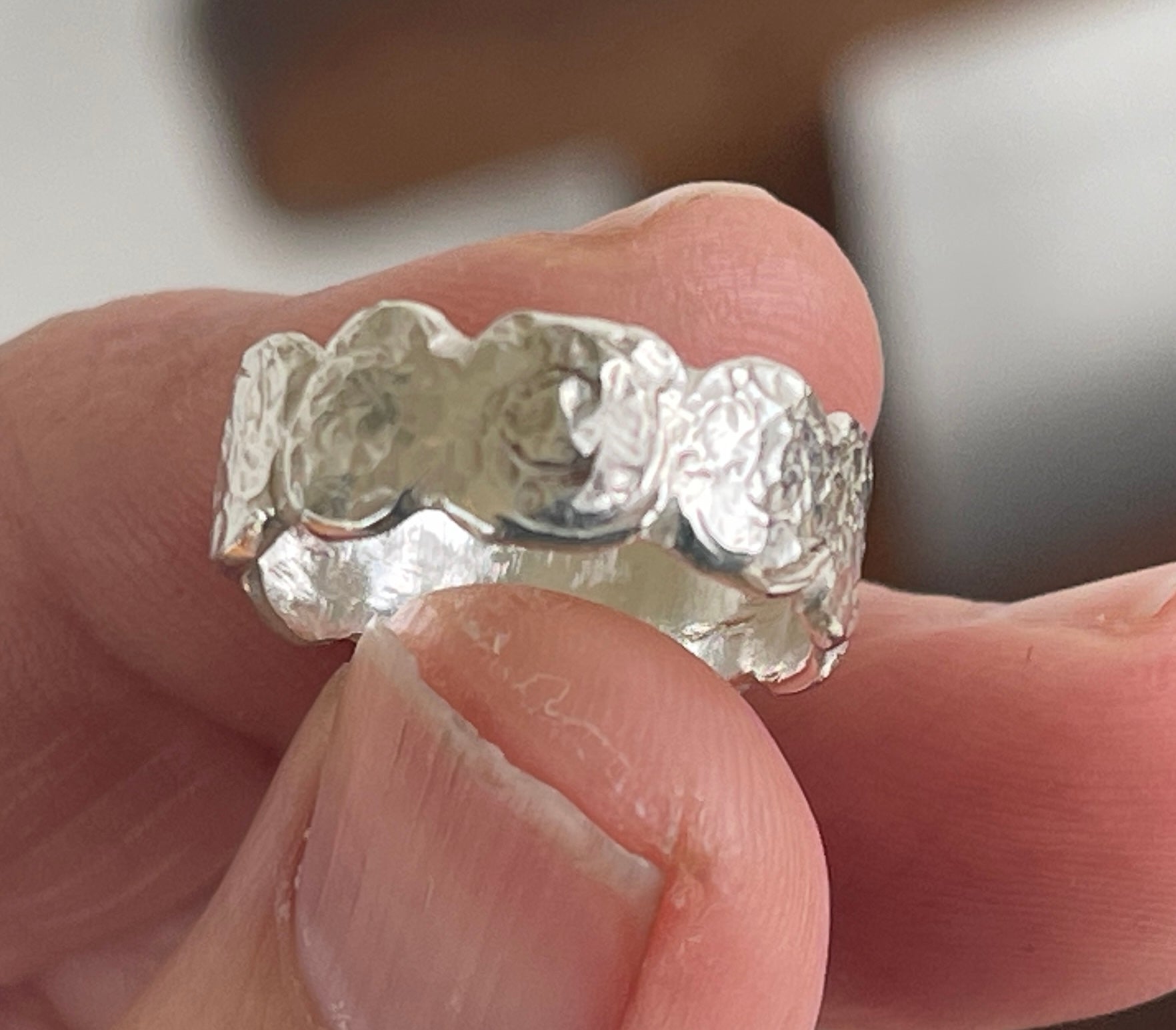 Quirky Little Aqua Tourmaline Stirling Silver Ring