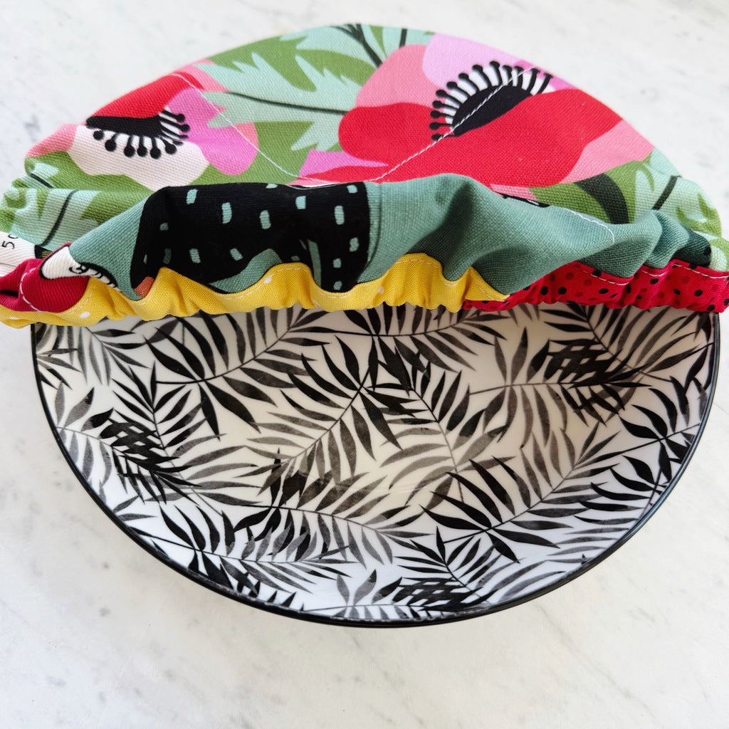 Cheeky monkeys reusable fabric bowl covers. Set of two. Proofing cloths.