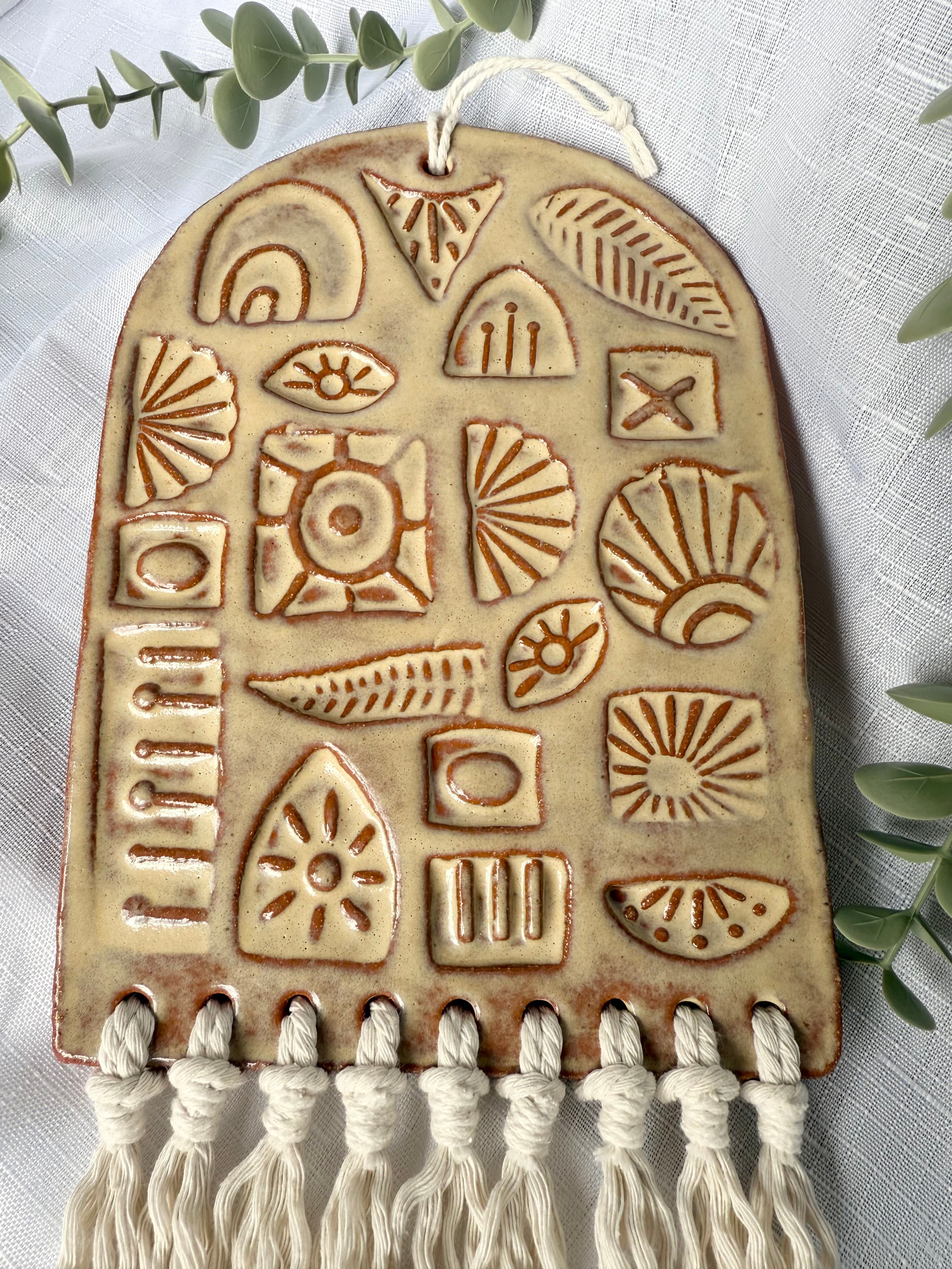 'Good Vibes' Clay Wall Art Piece large size