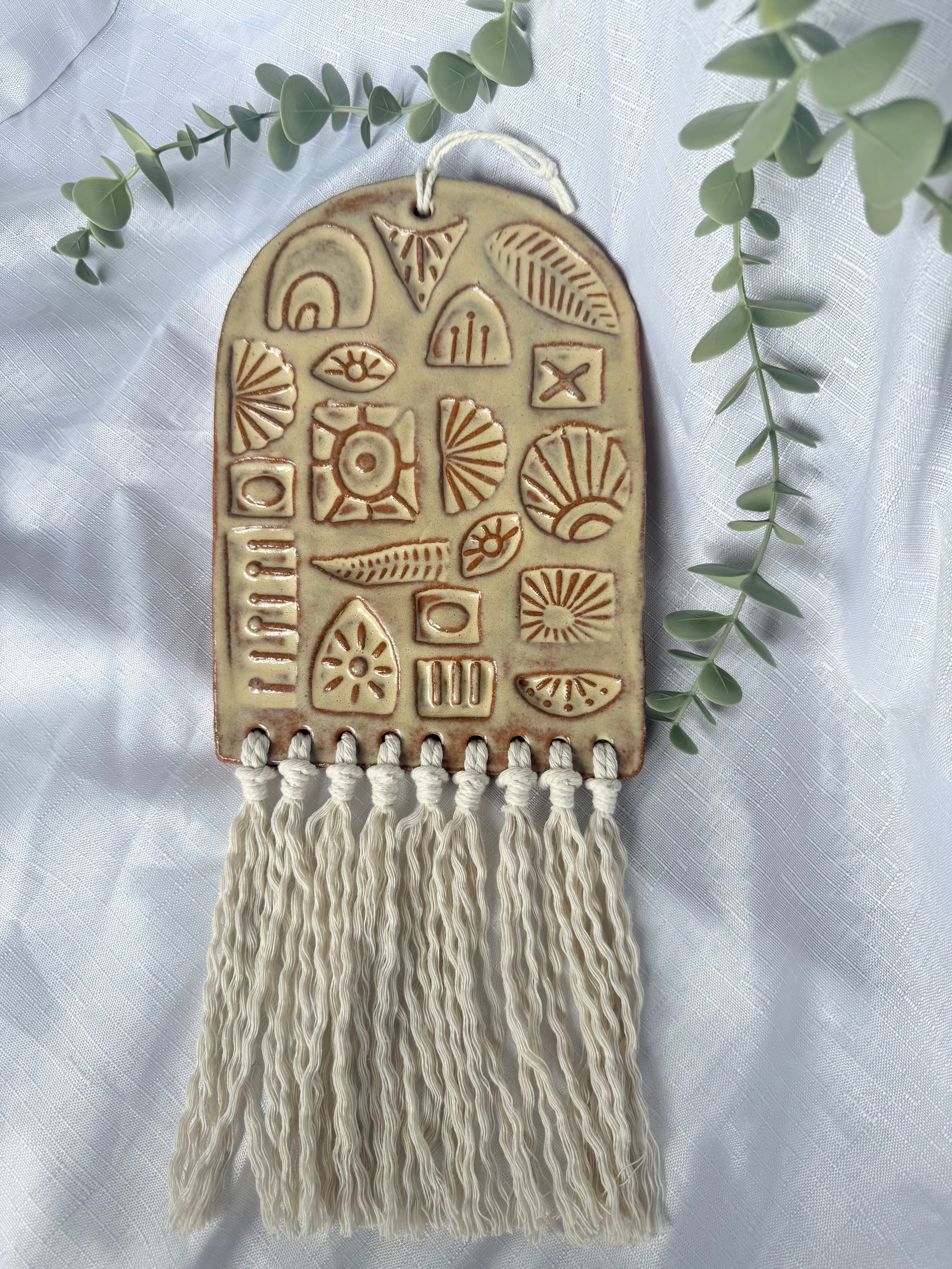 'Good Vibes' Clay Wall Art Piece large size