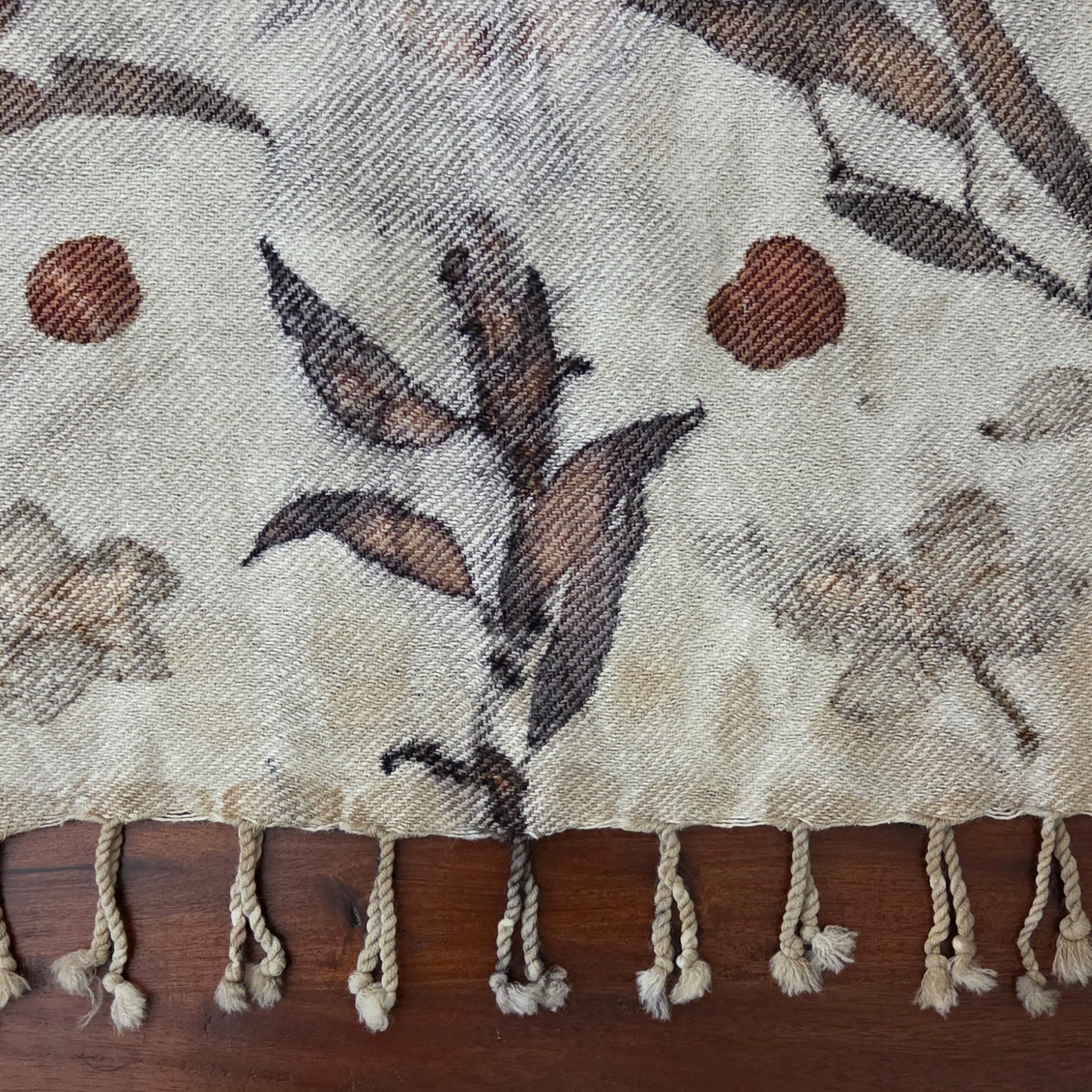 The Olive - Silk/Wool Blend  Ecoprint Scarf/Wrap