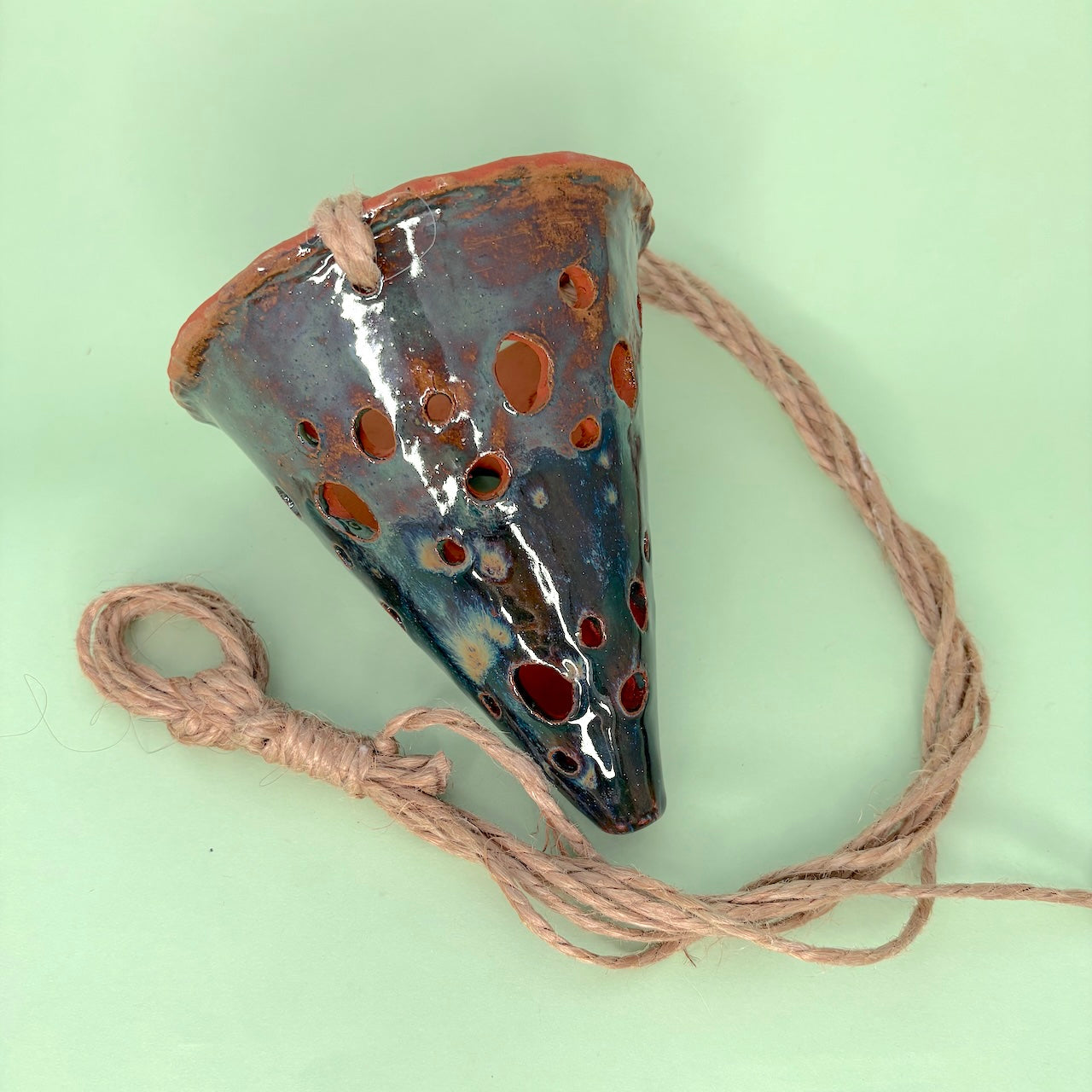 Ceramic hanging cone orchid pot