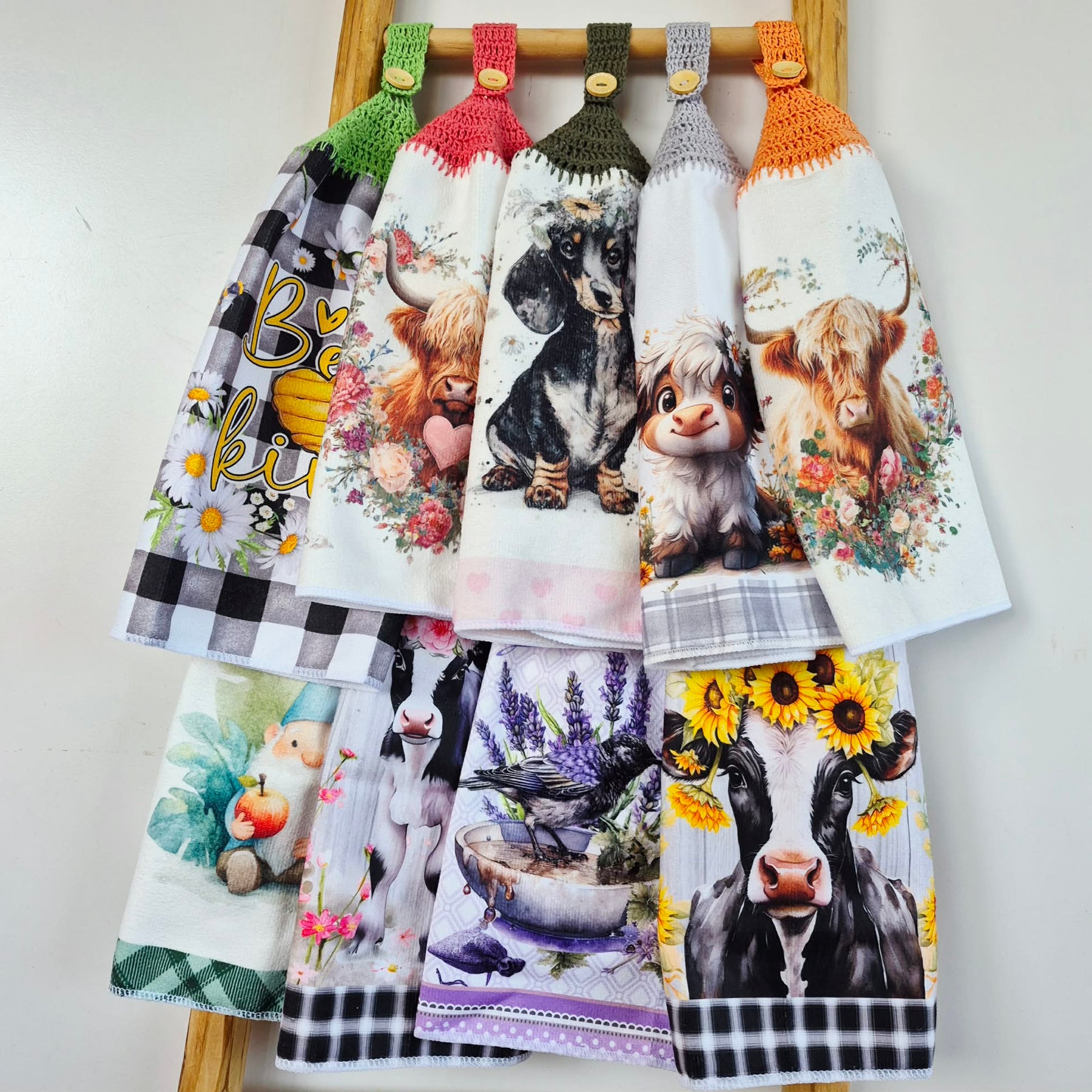 Kitchen Hand Towel | Hanging | Polyester Microfibre | SINGLE LAYER | 9 Styles - 19 - 27