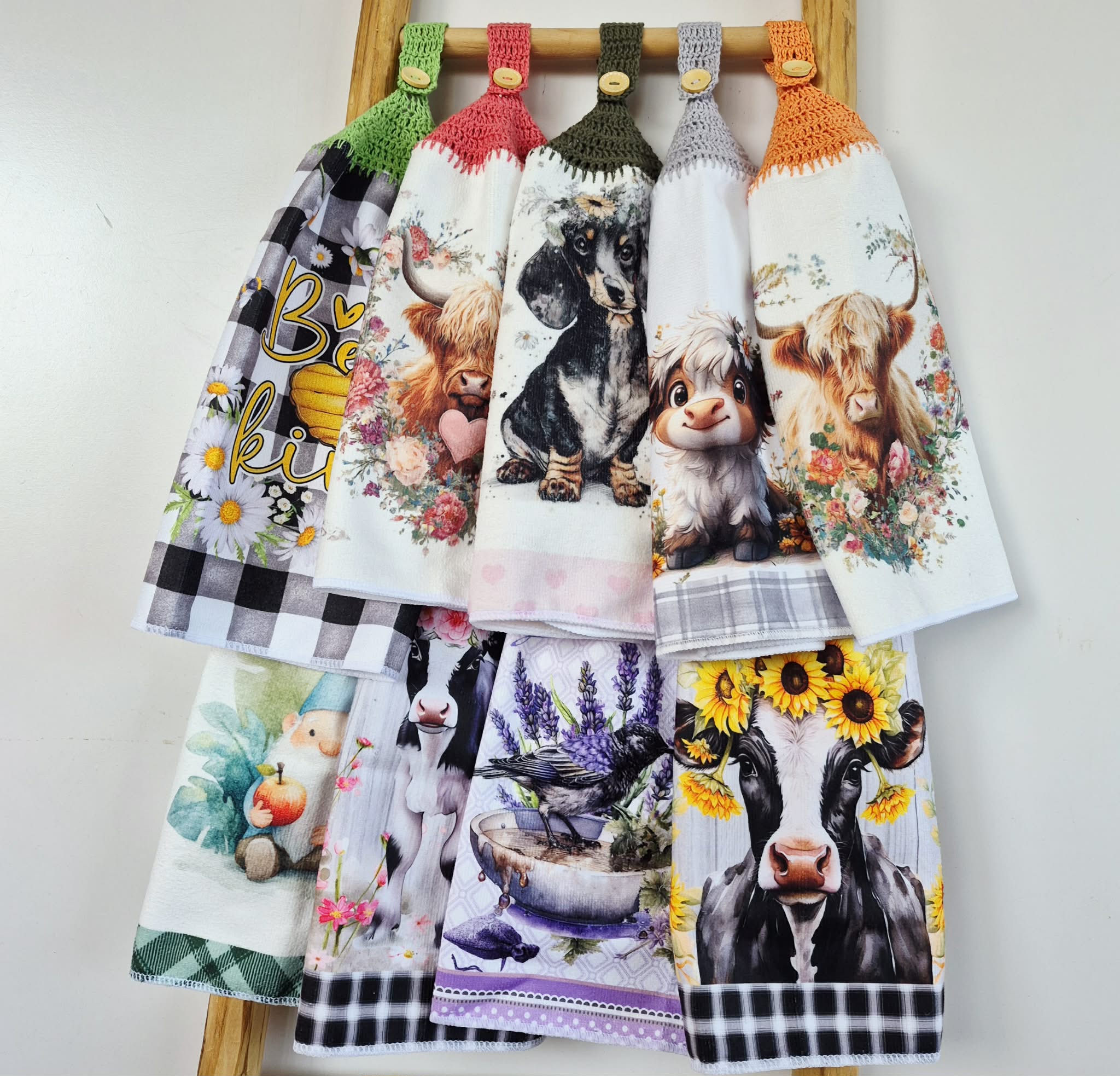 Kitchen Hand Towel | Hanging | Polyester Microfibre | SINGLE LAYER | 9 Styles - 19 - 27