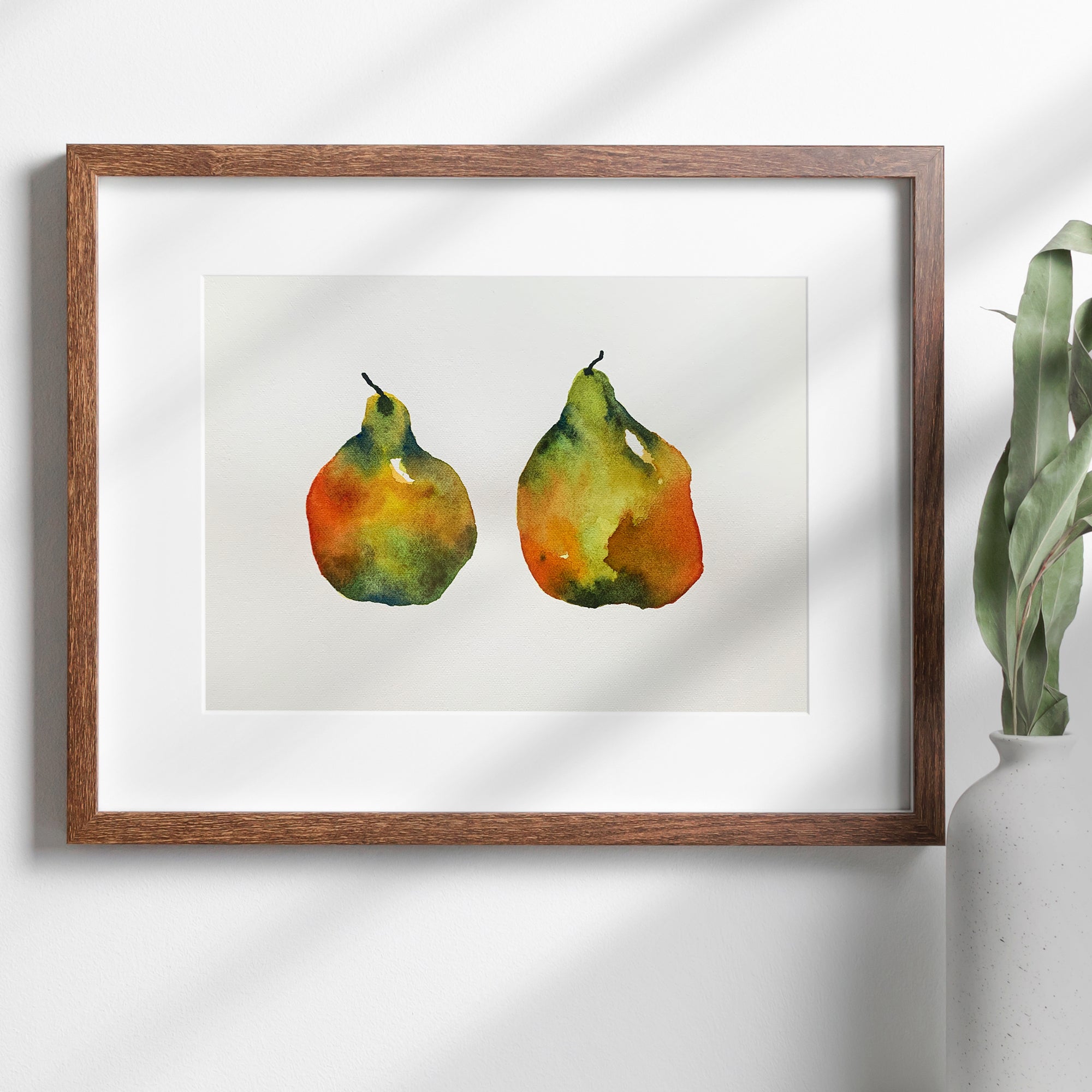 Original Hand-painted Watercolour Artwork - "Pair of Pears"