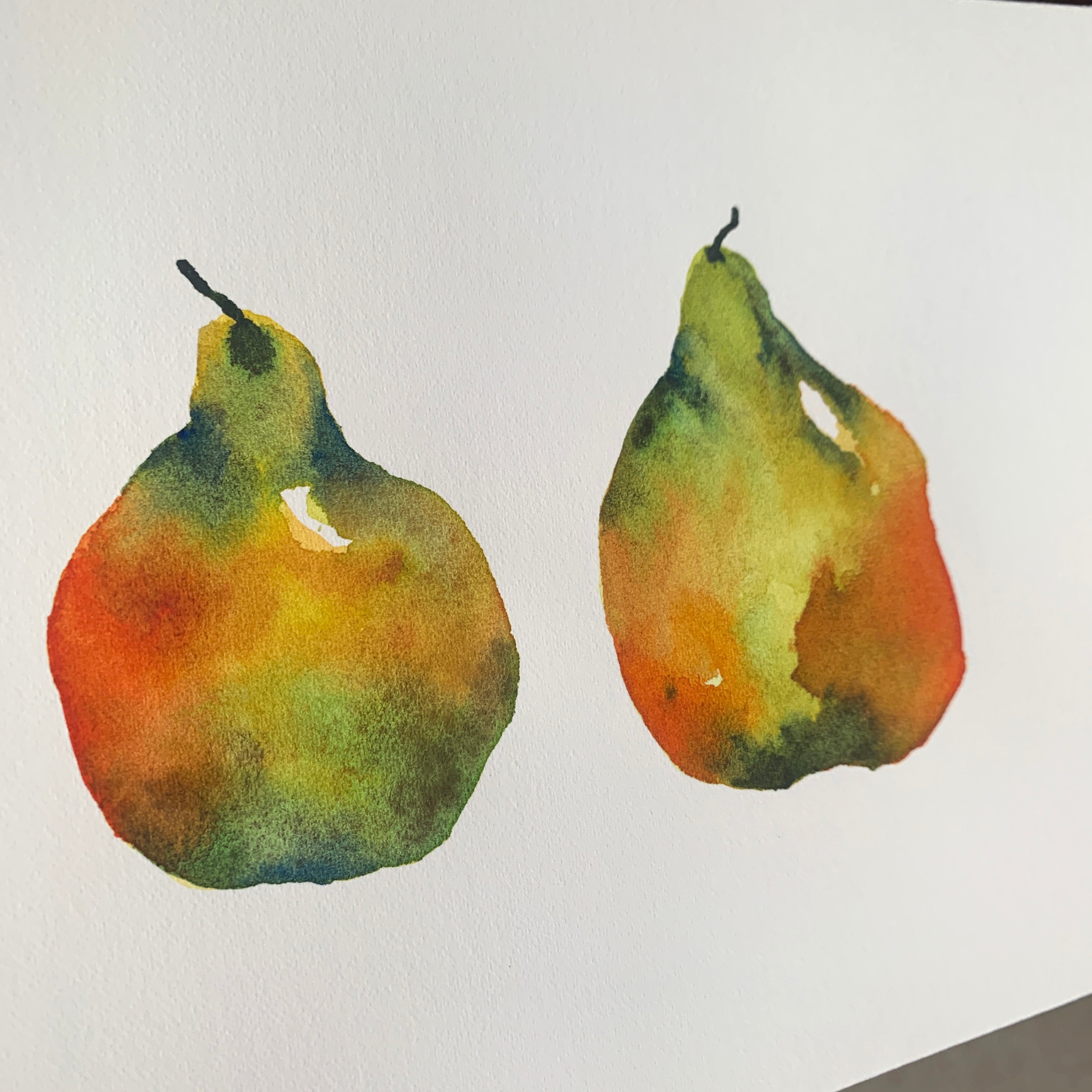 Original Hand-painted Watercolour Artwork - "Pair of Pears"