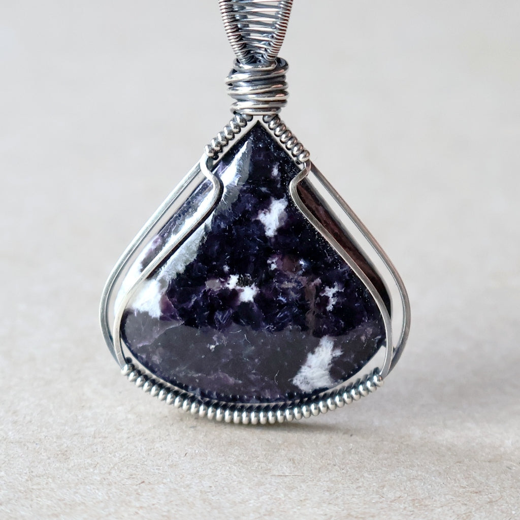 Handcrafted Lepidolite Pendant - Talisman of Balance