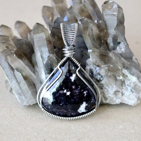 Handcrafted Lepidolite Pendant - Talisman of Balance