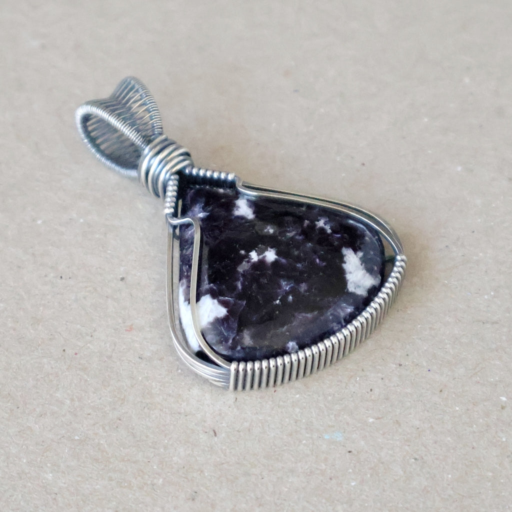 Handcrafted Lepidolite Pendant - Talisman of Balance