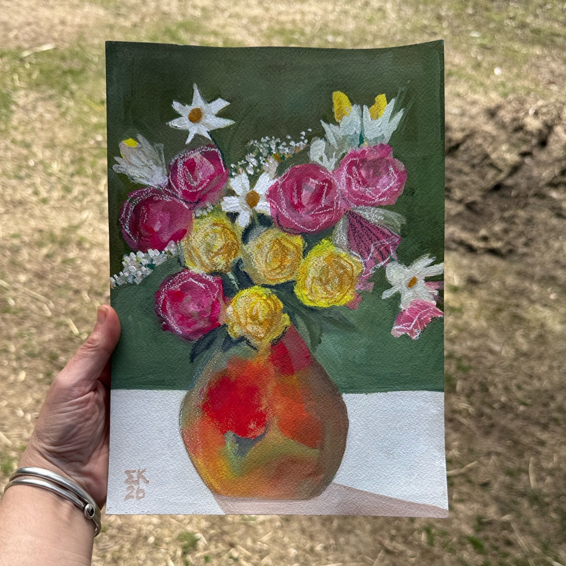 Flowers in a Peony Vase No 1