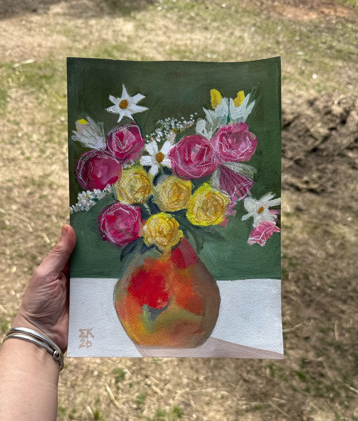 Flowers in a Peony Vase No 1