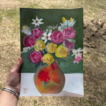 Flowers in a Peony Vase No 1