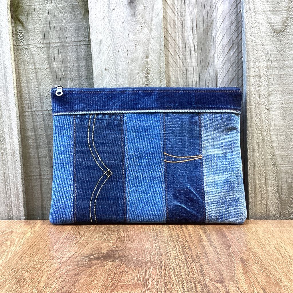 Handmade Upcycled Denim Pencil Case – Scraps