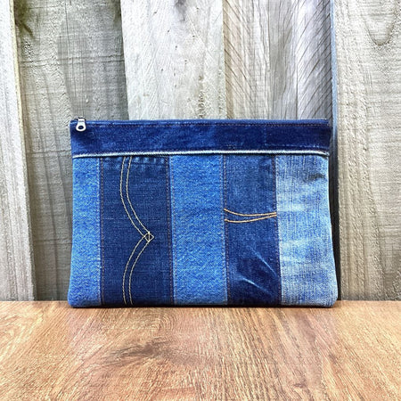 Handmade Upcycled Denim Pencil Case – Scraps
