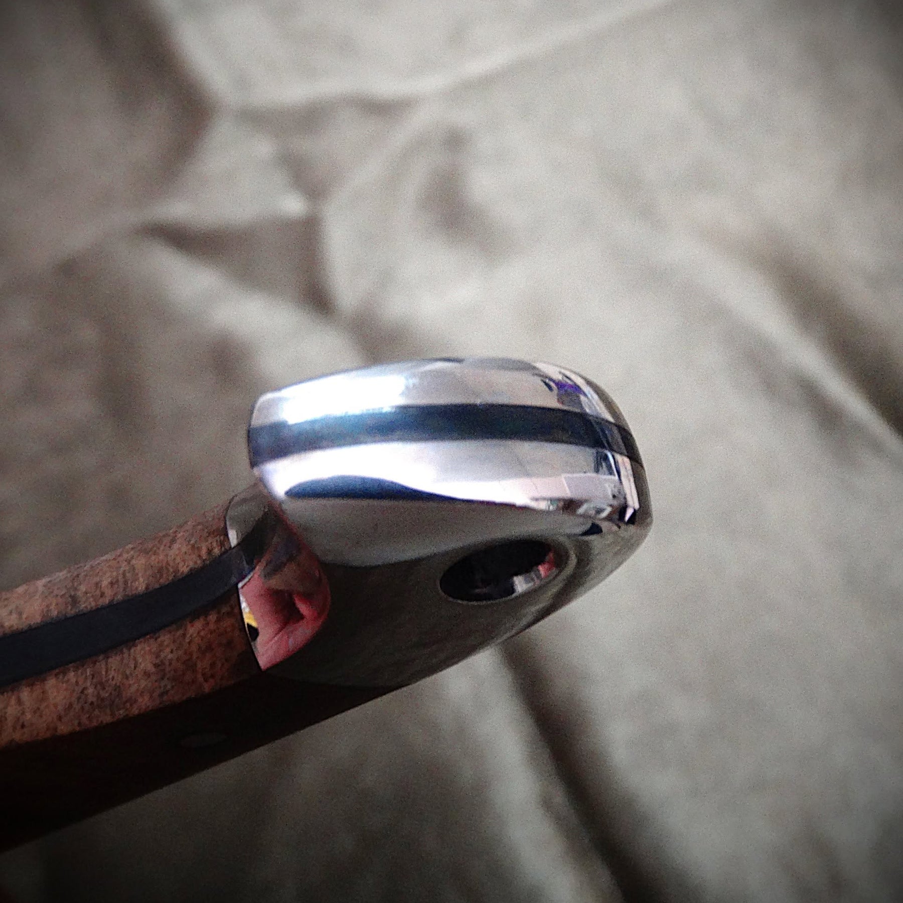 Utility knife ebony timber wood leather art