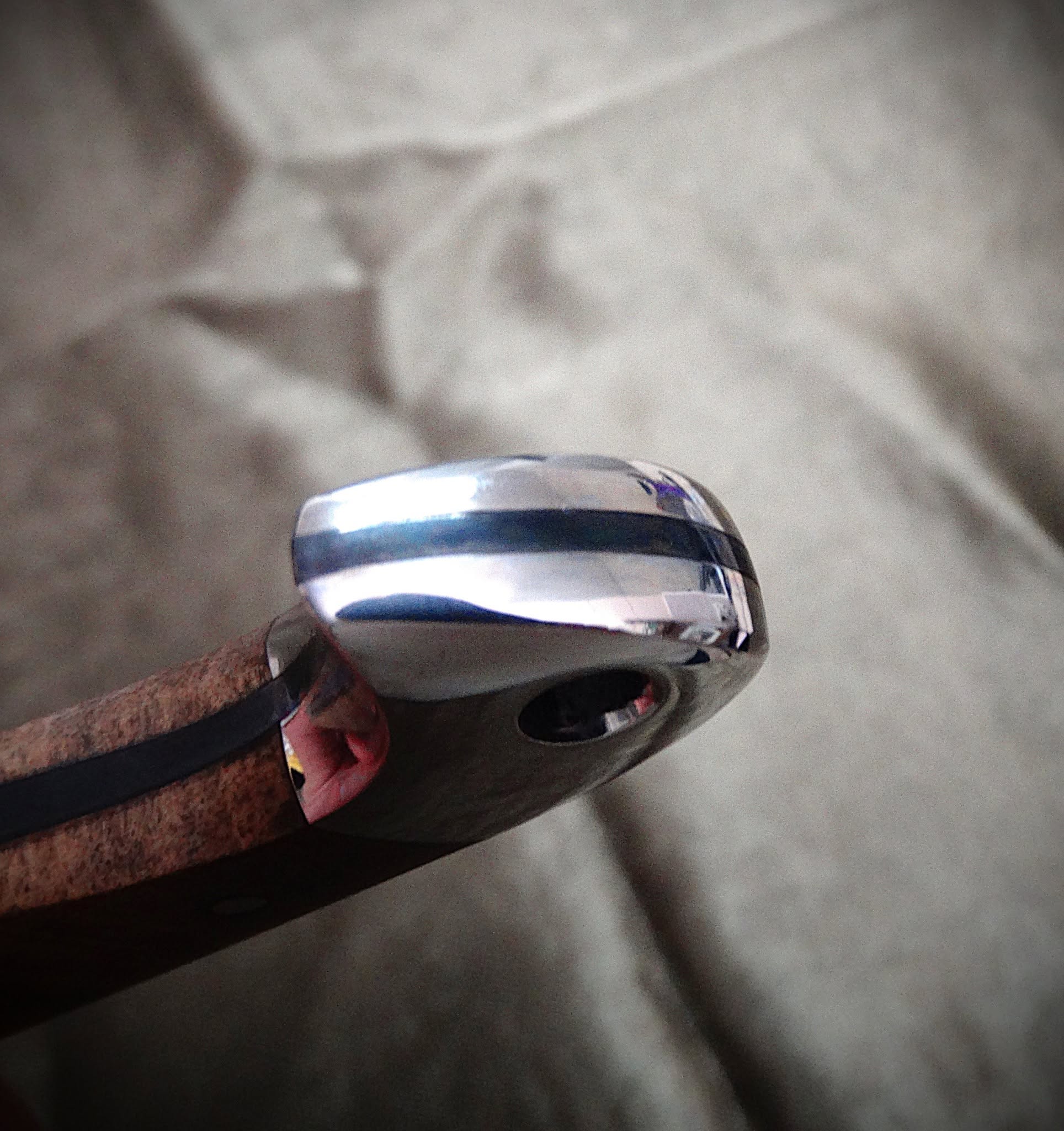 Utility knife ebony timber wood leather art