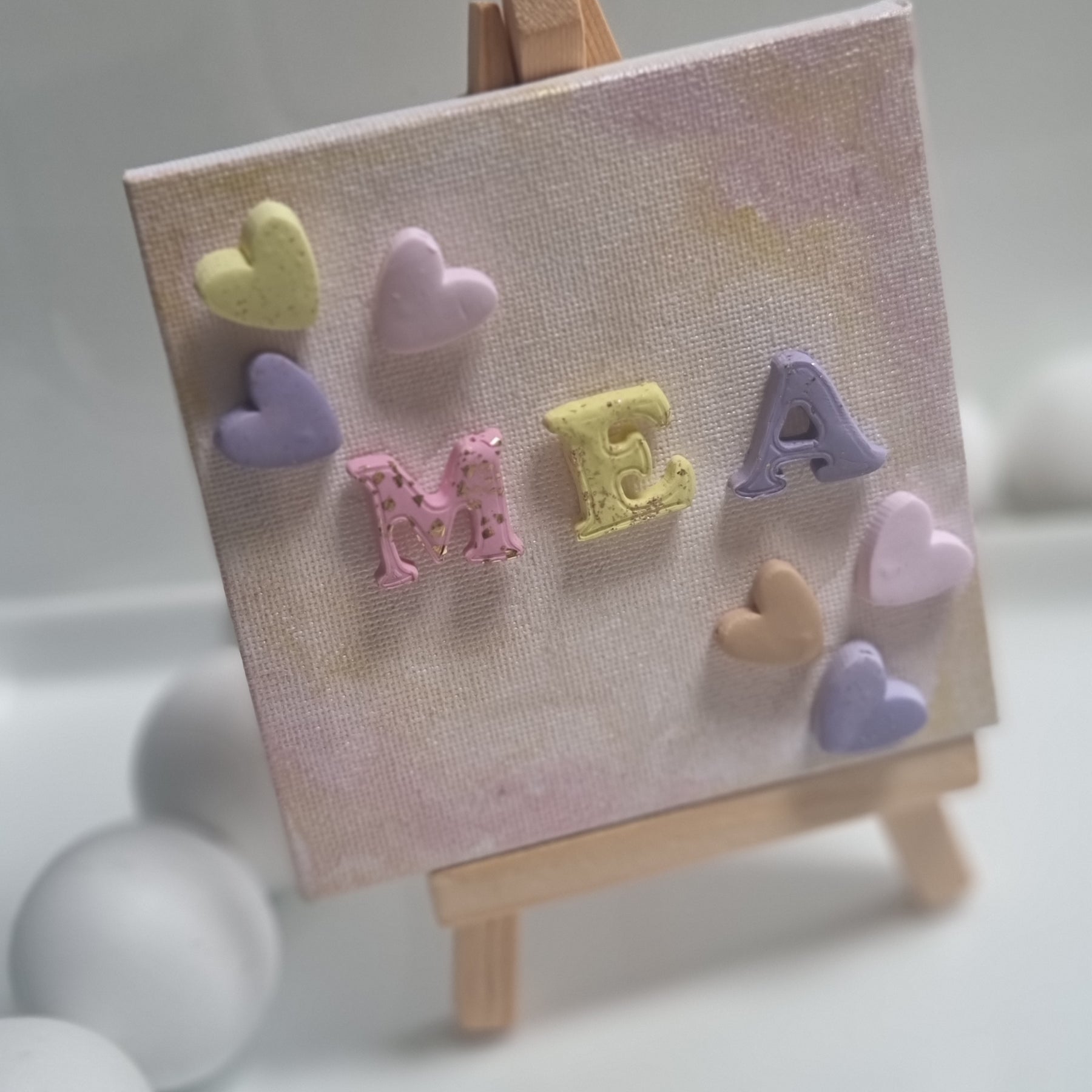 Name Tile Girls - Canvas and Easel bundle