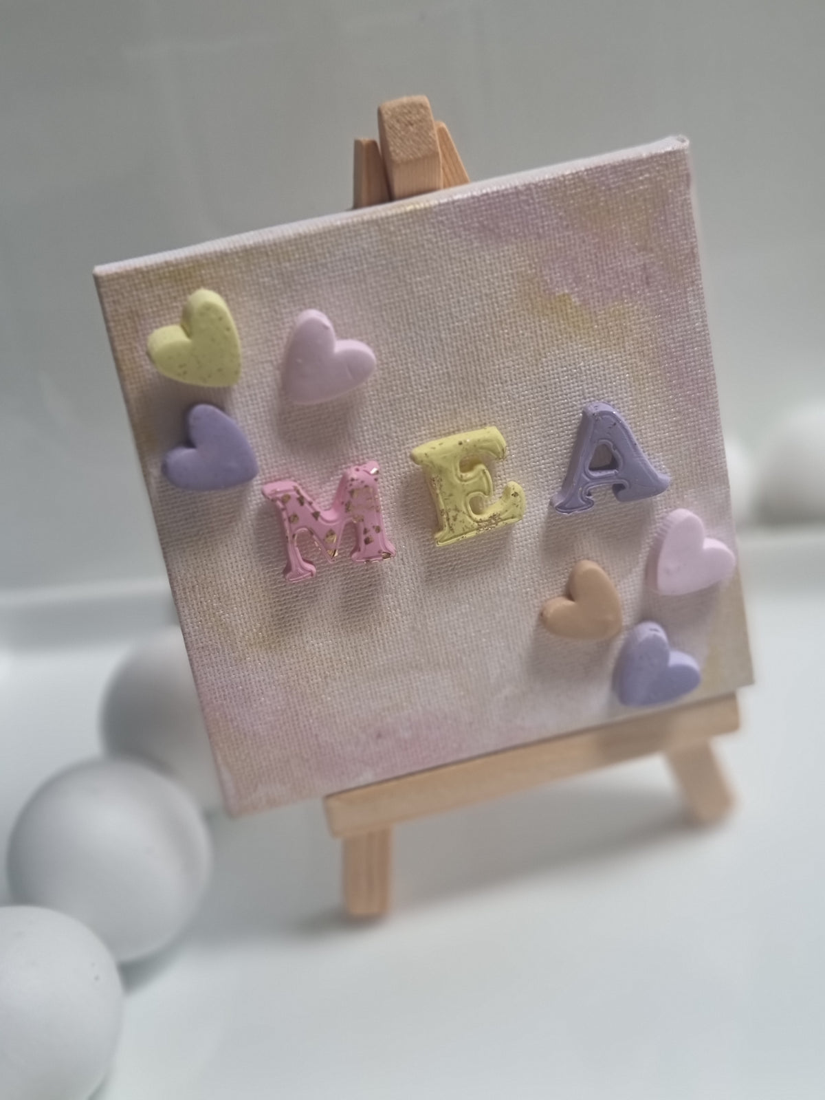Name Tile Girls - Canvas and Easel bundle