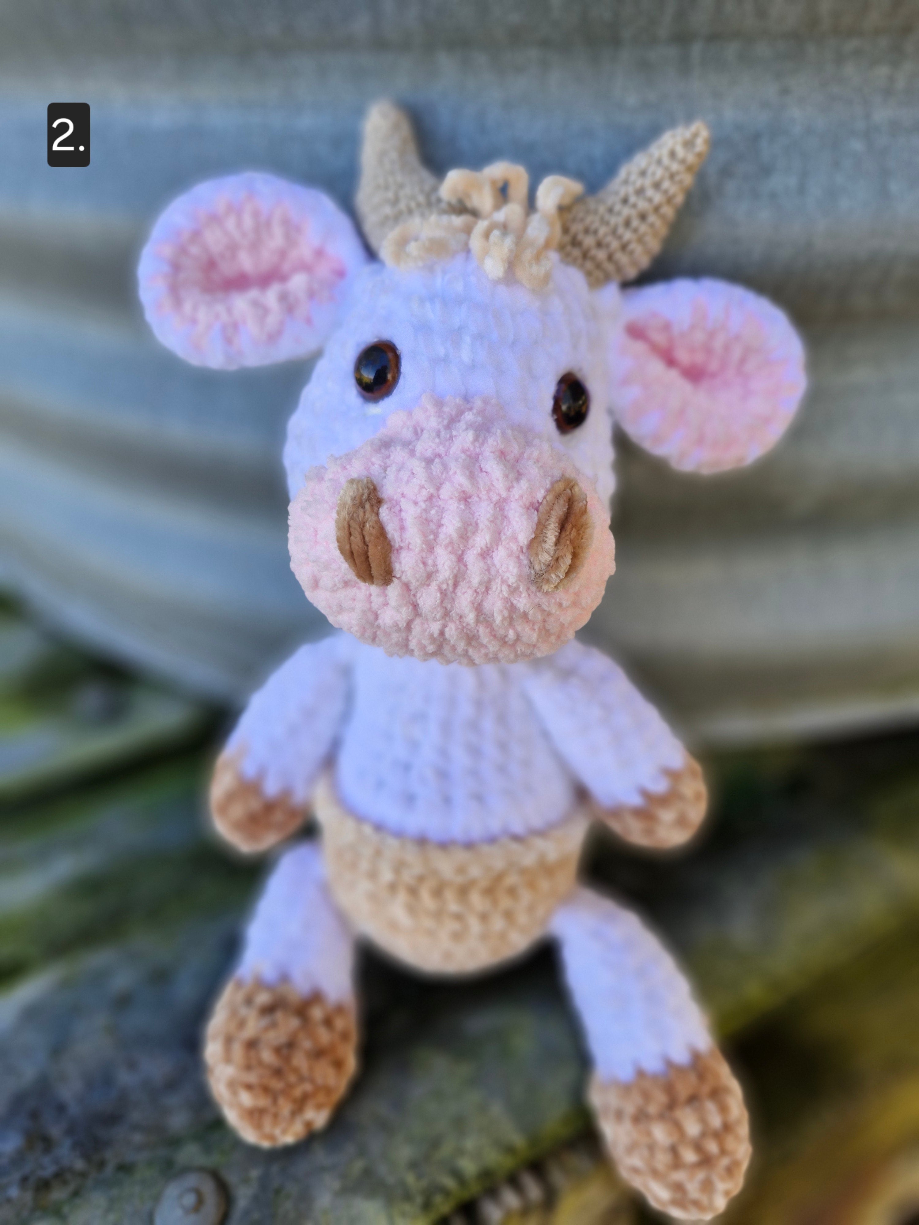 Adorable Crochet BABY HIGHLAND COW / BULL