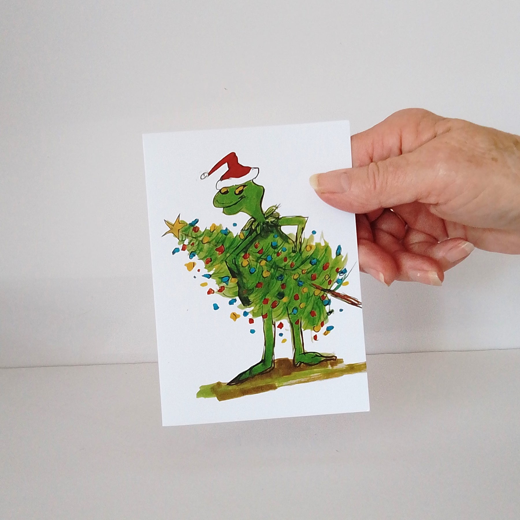 Grinch Christmas cards and tags