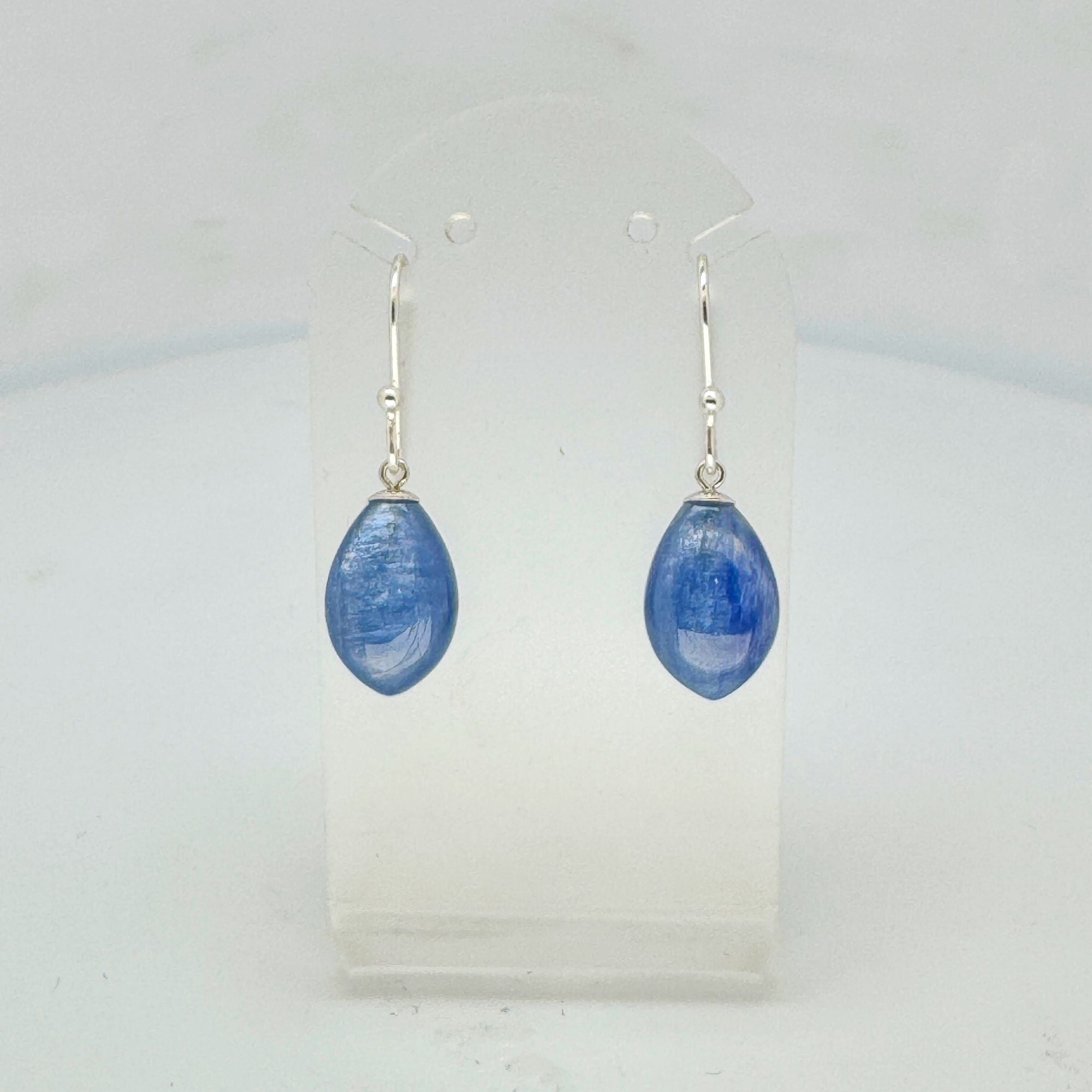 Kyanite drops on sterling silver earring hooks