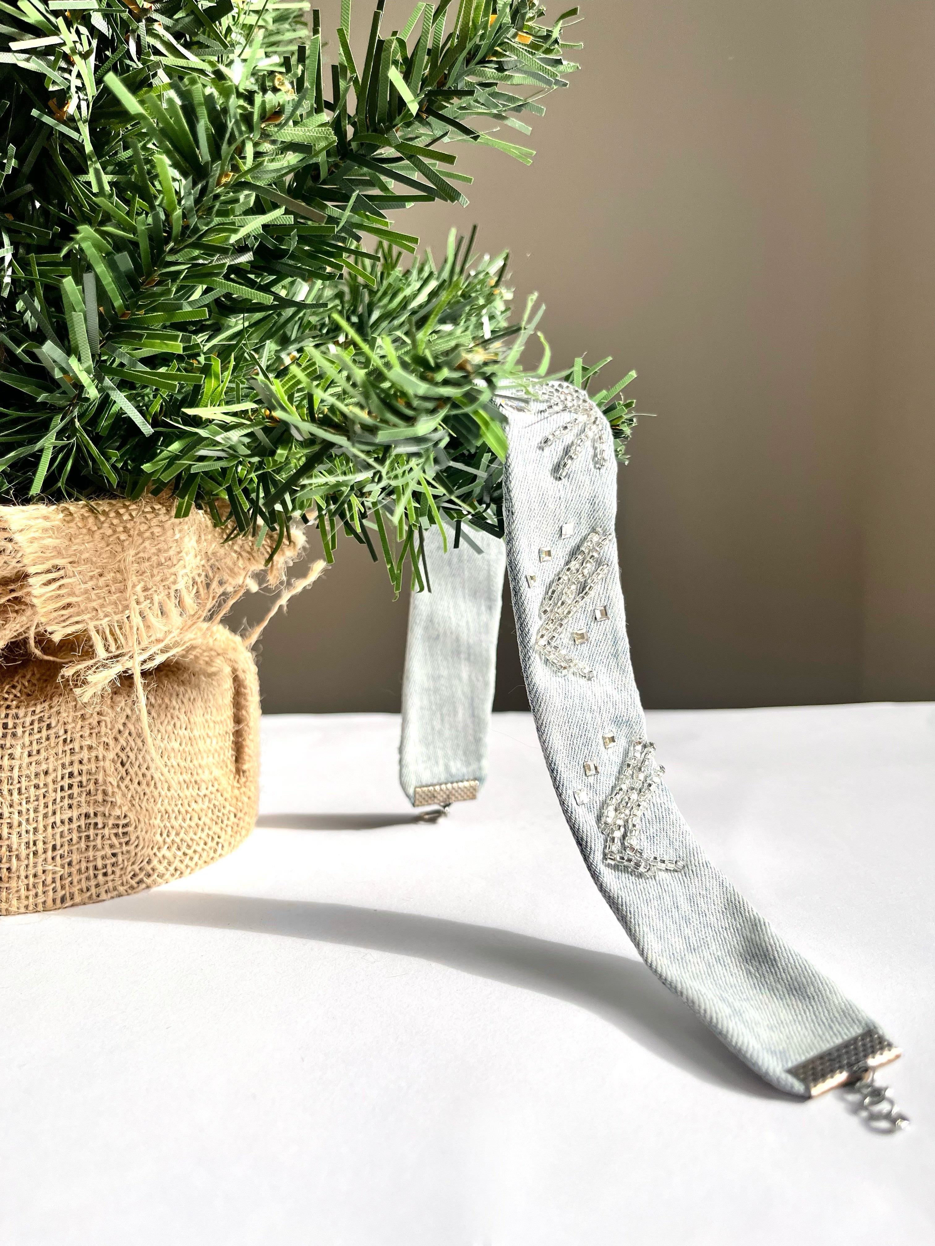 ETHNIC FUSION x Stardust Denim | 2 colors | jeans choker, necklace | beaded