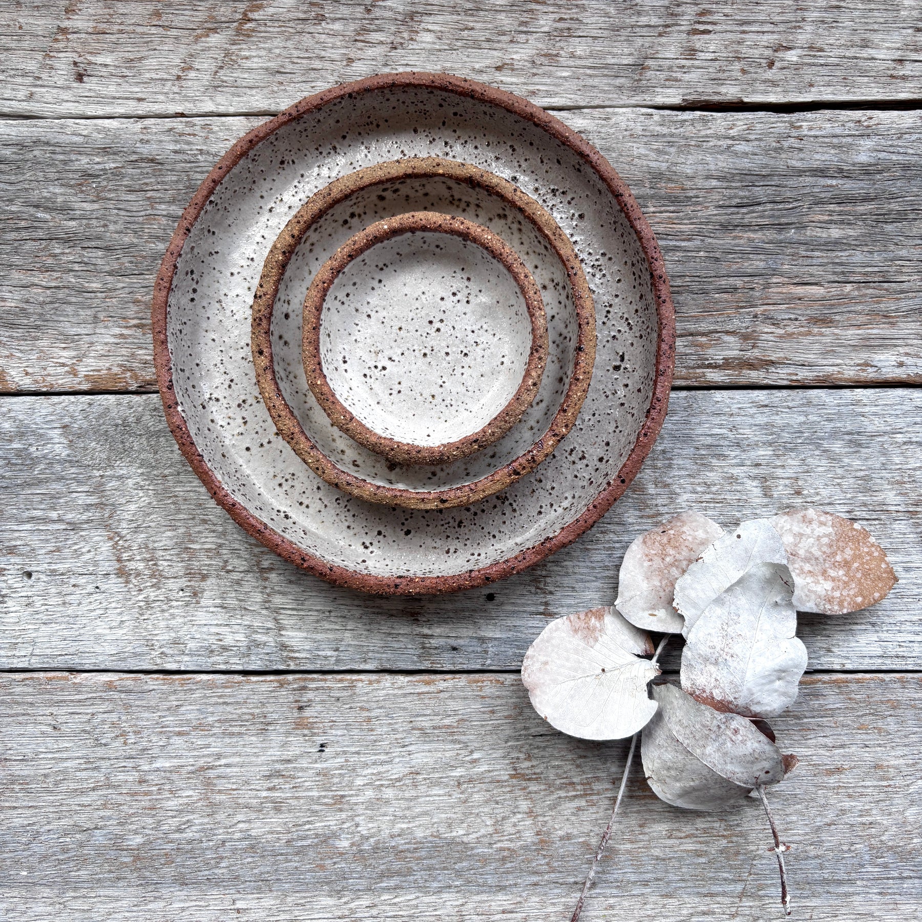 Rustic Ceramic Plates | Set of 3 | SPRING SALE BUNDLE