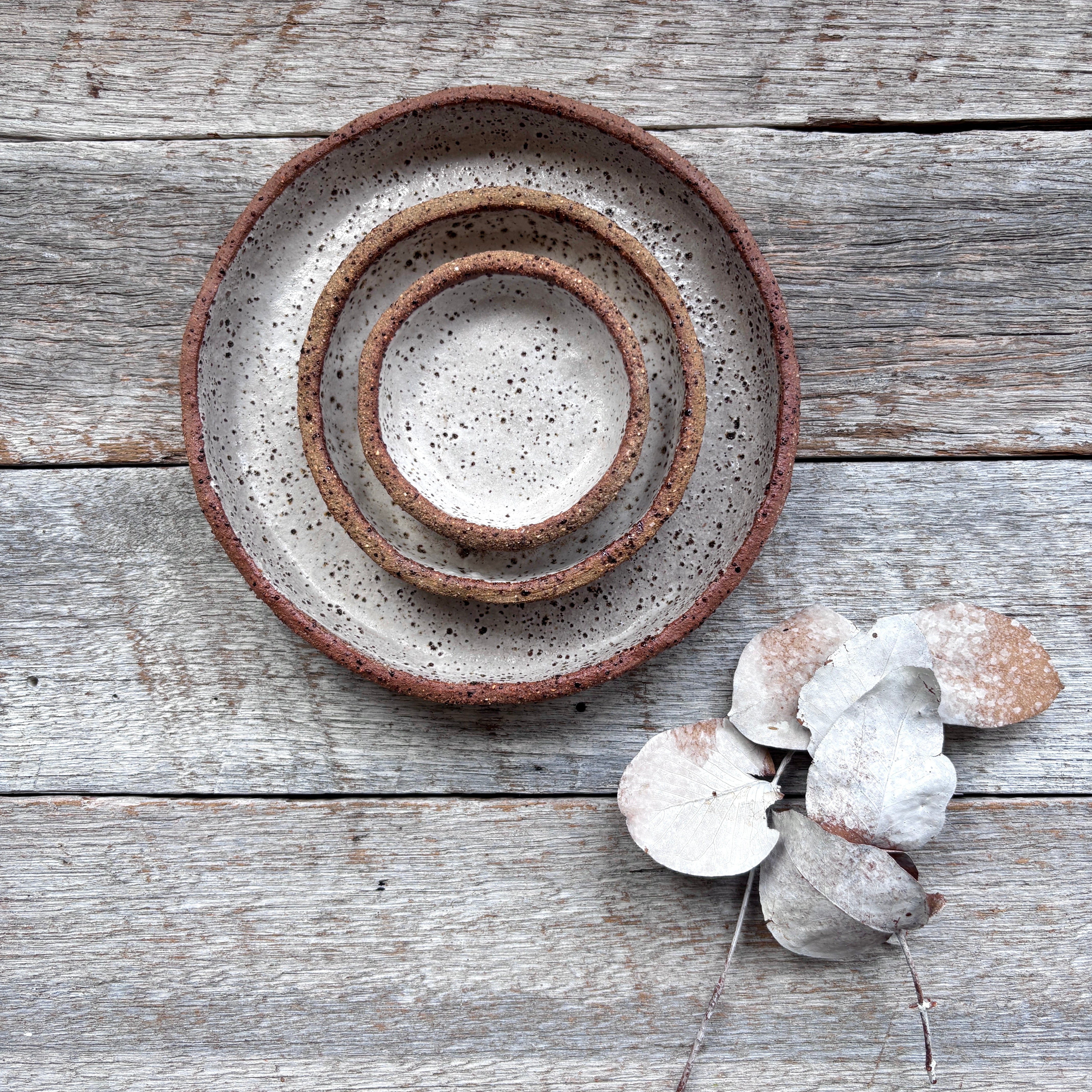 Rustic Ceramic Plates | Set of 3 | SPRING SALE BUNDLE