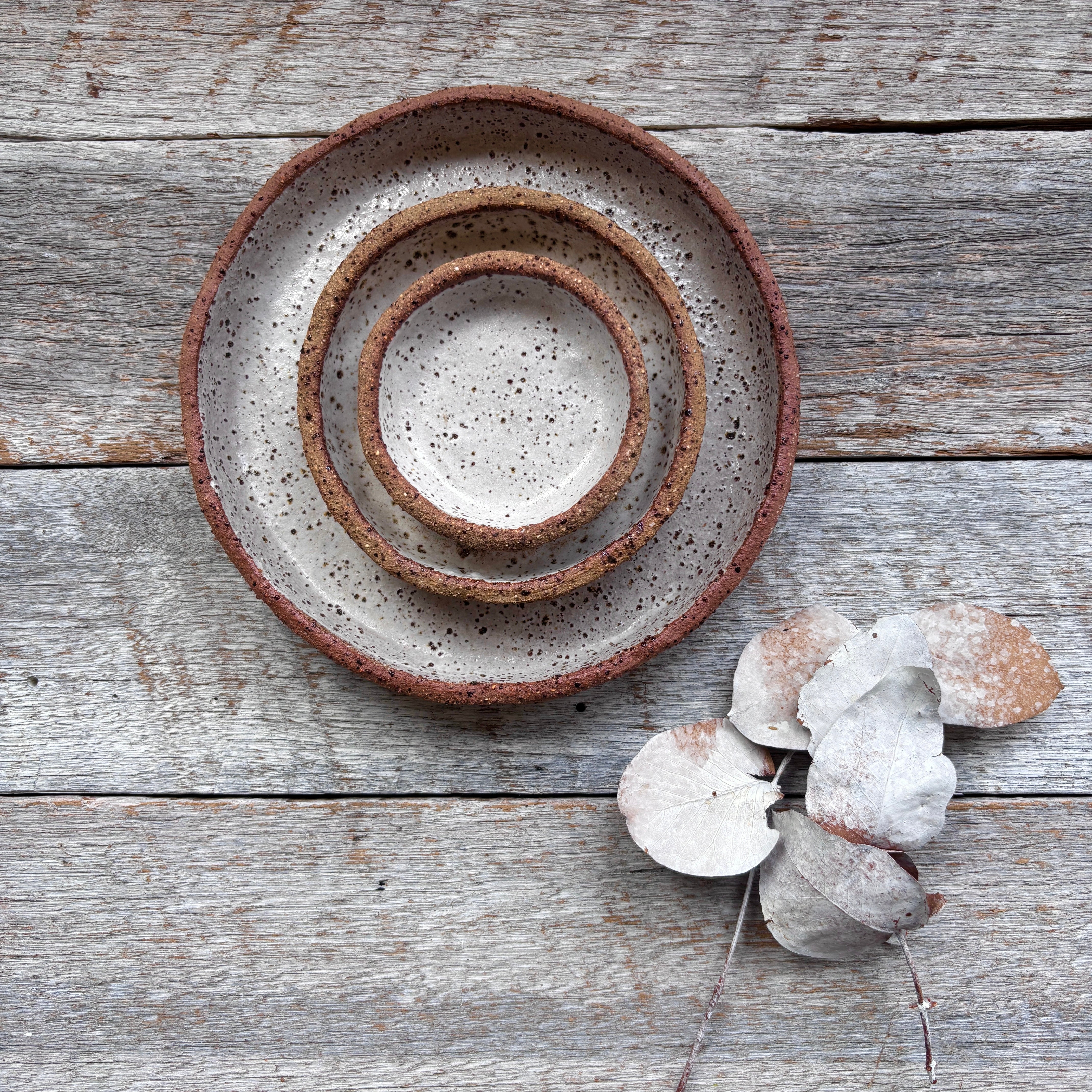 Rustic Ceramic Plates | Set of 3 | SPRING SALE BUNDLE No. 1