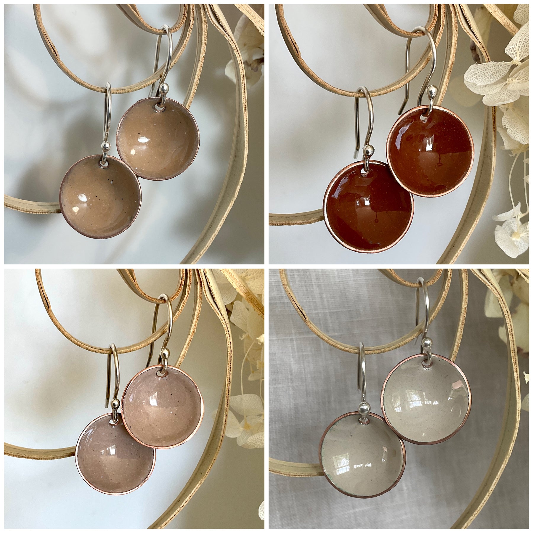 Everyday Earrings. Brown tones
