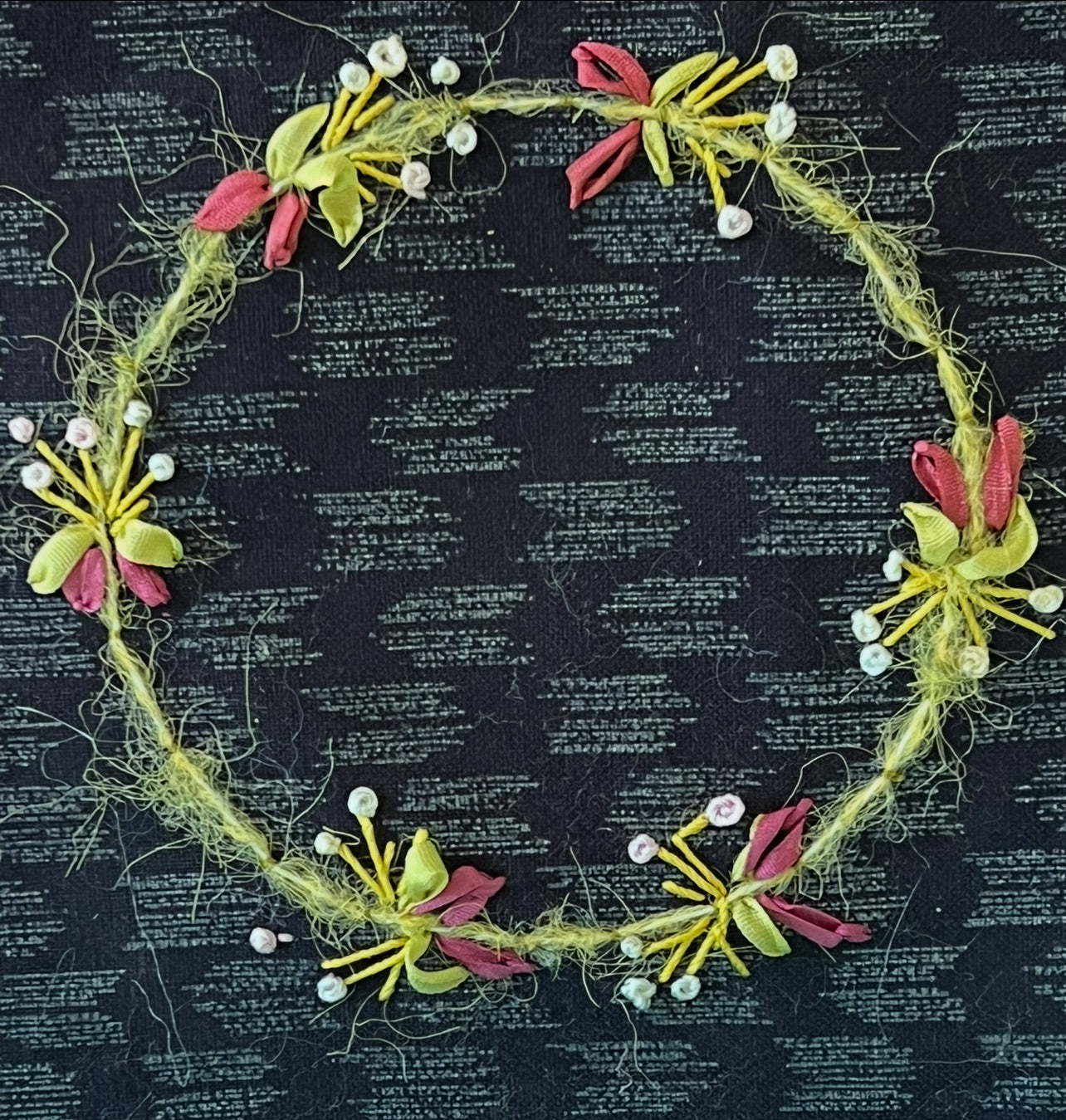 Hand embroidered card