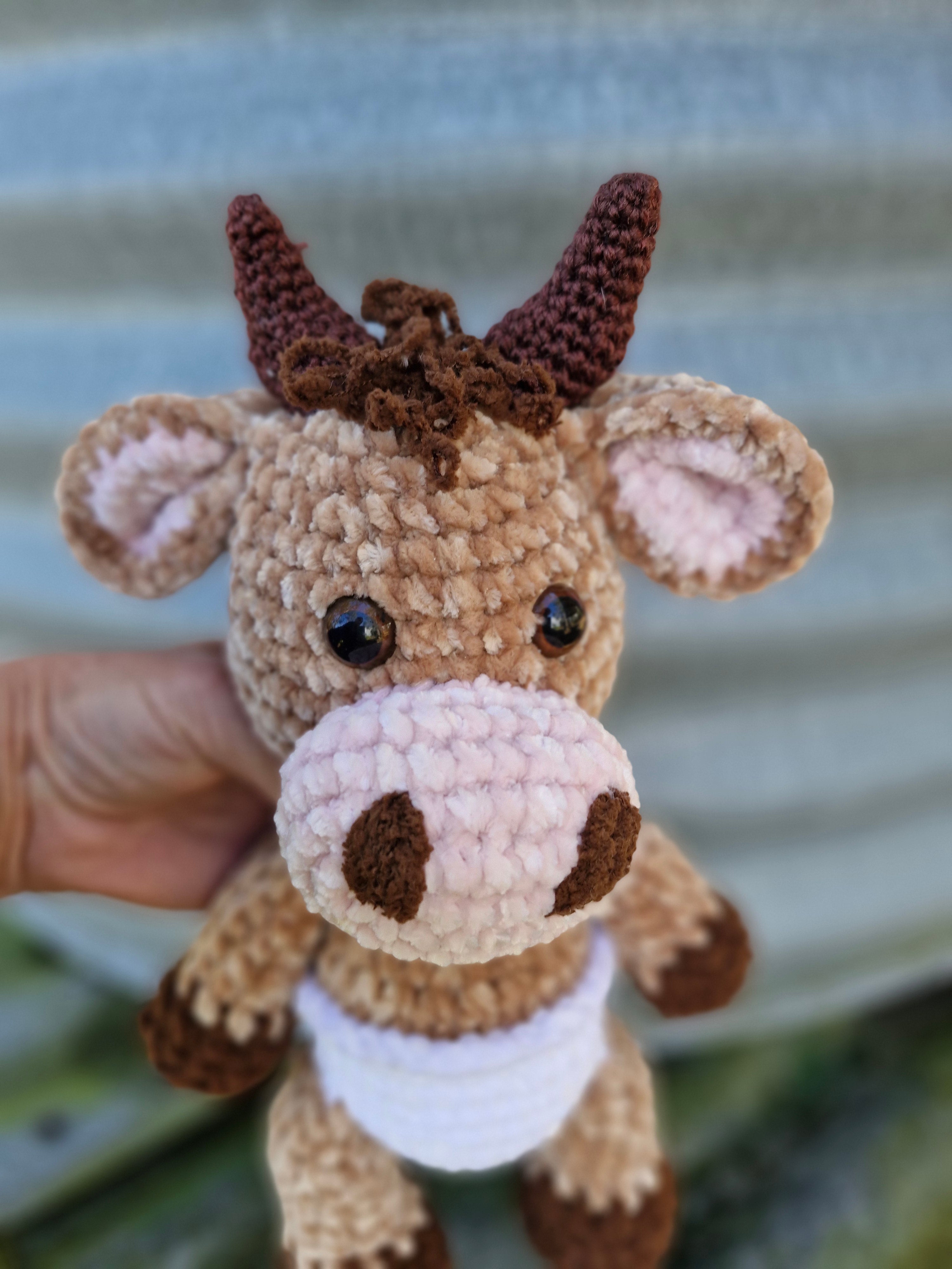 Adorable Crochet BABY HIGHLAND COW / BULL