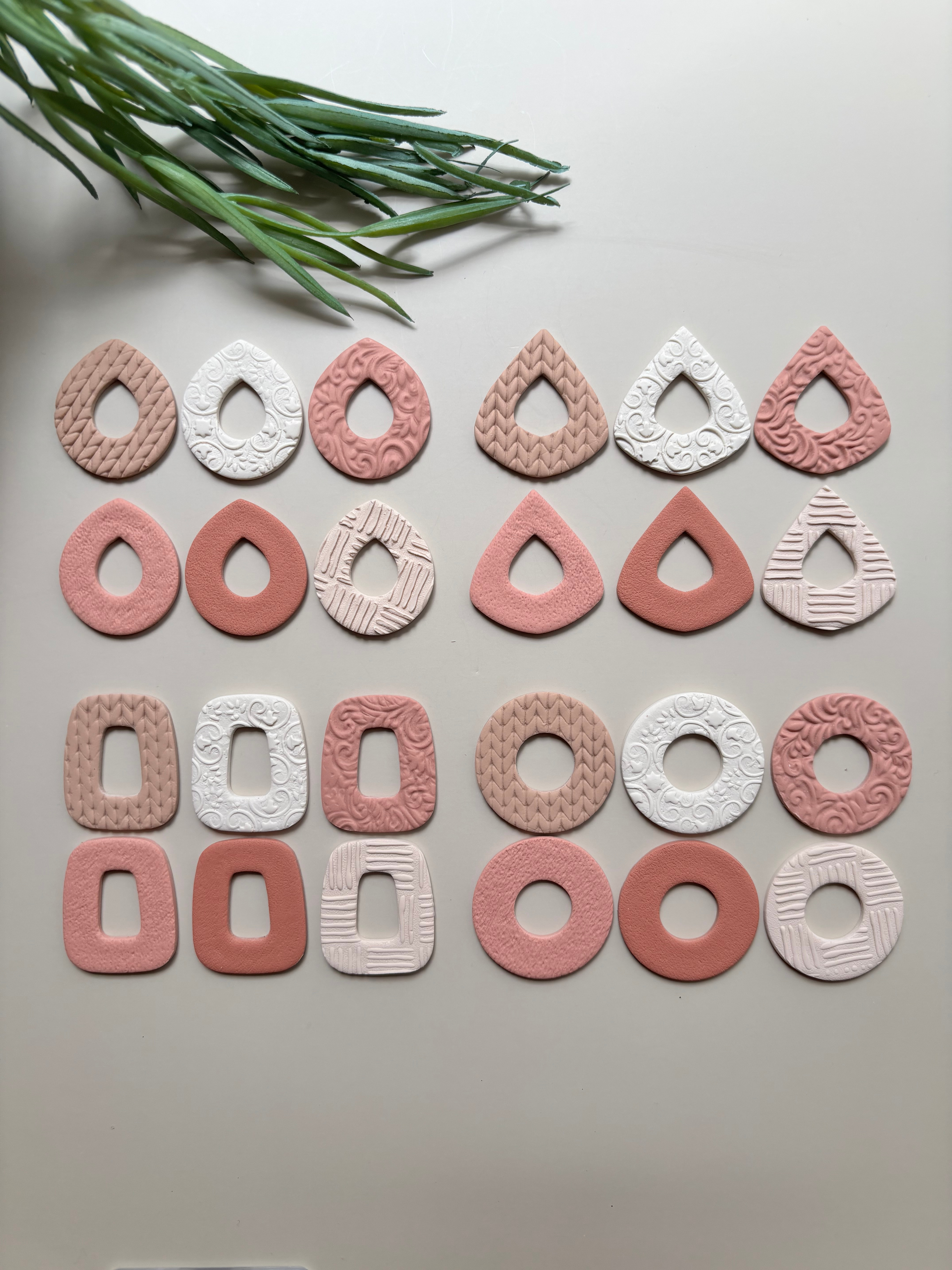 Hoops & Drops – Soft Neutrals | Interchangeable Clay Earrings