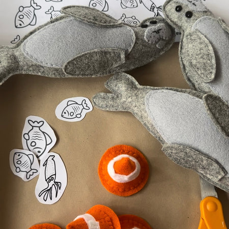 Neil the Seal pattern and wool felt kit