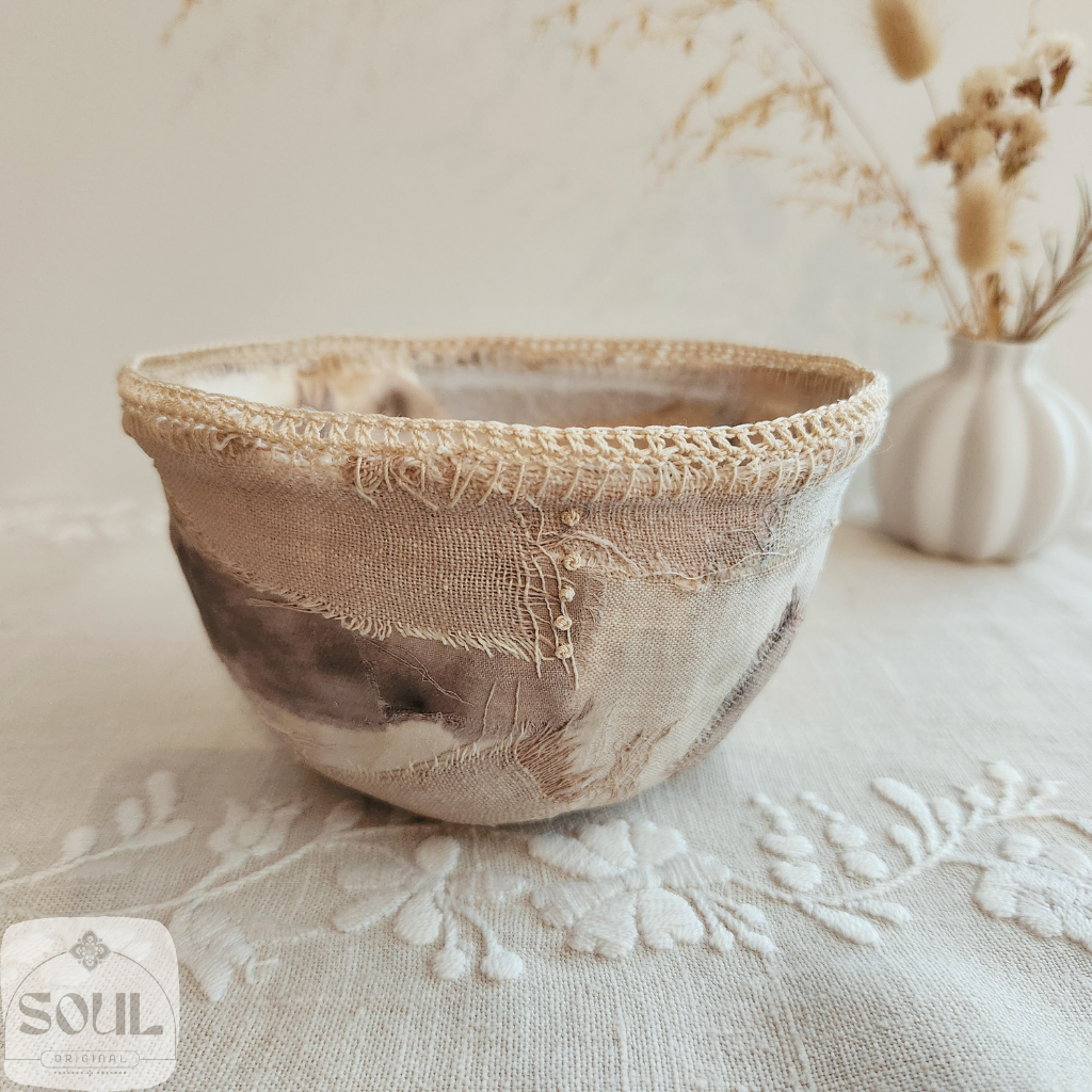 Textile Art Bowl – Natural & Earthy (6)