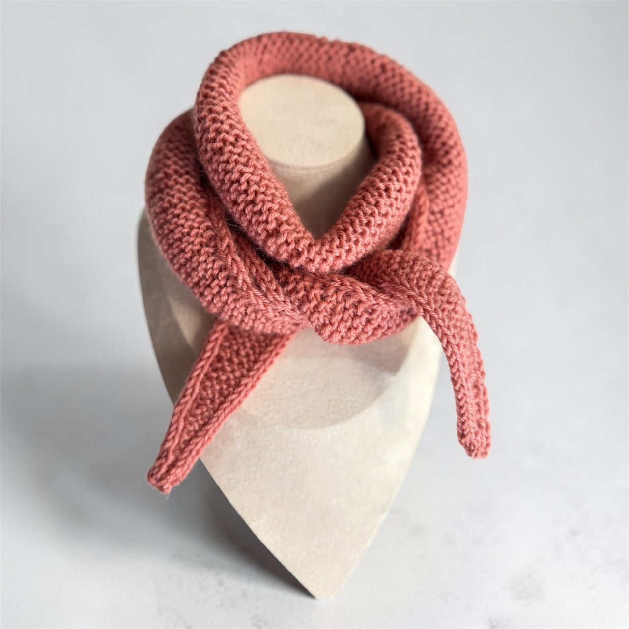 Knit sophie scarf in dusty pink