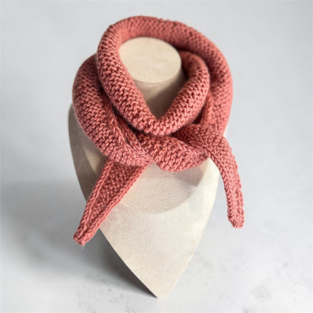 Knit sophie scarf in dusty pink