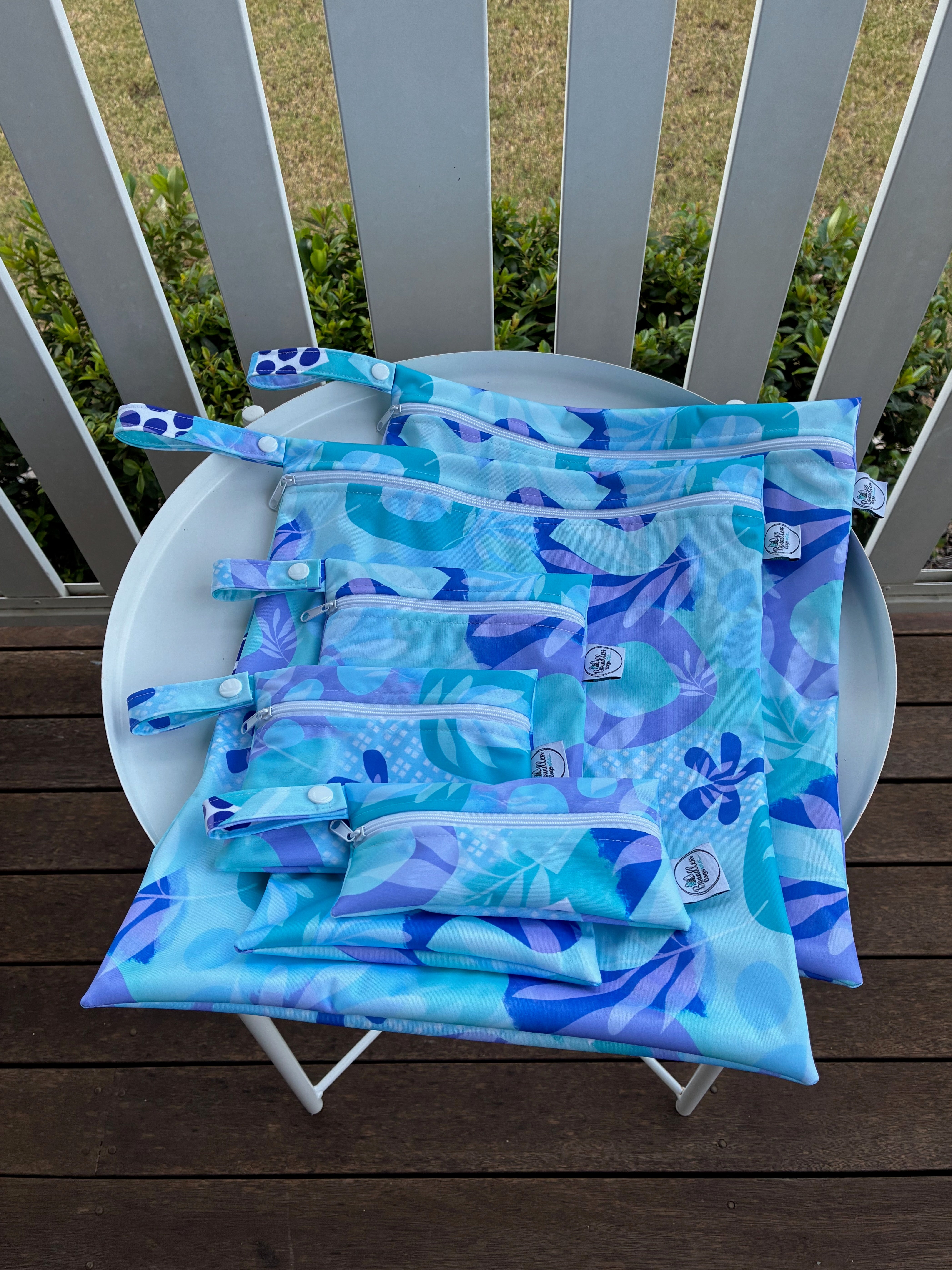 READY MADE Water-resistant wet bags - Palm Cove (Wonderland Design Co)