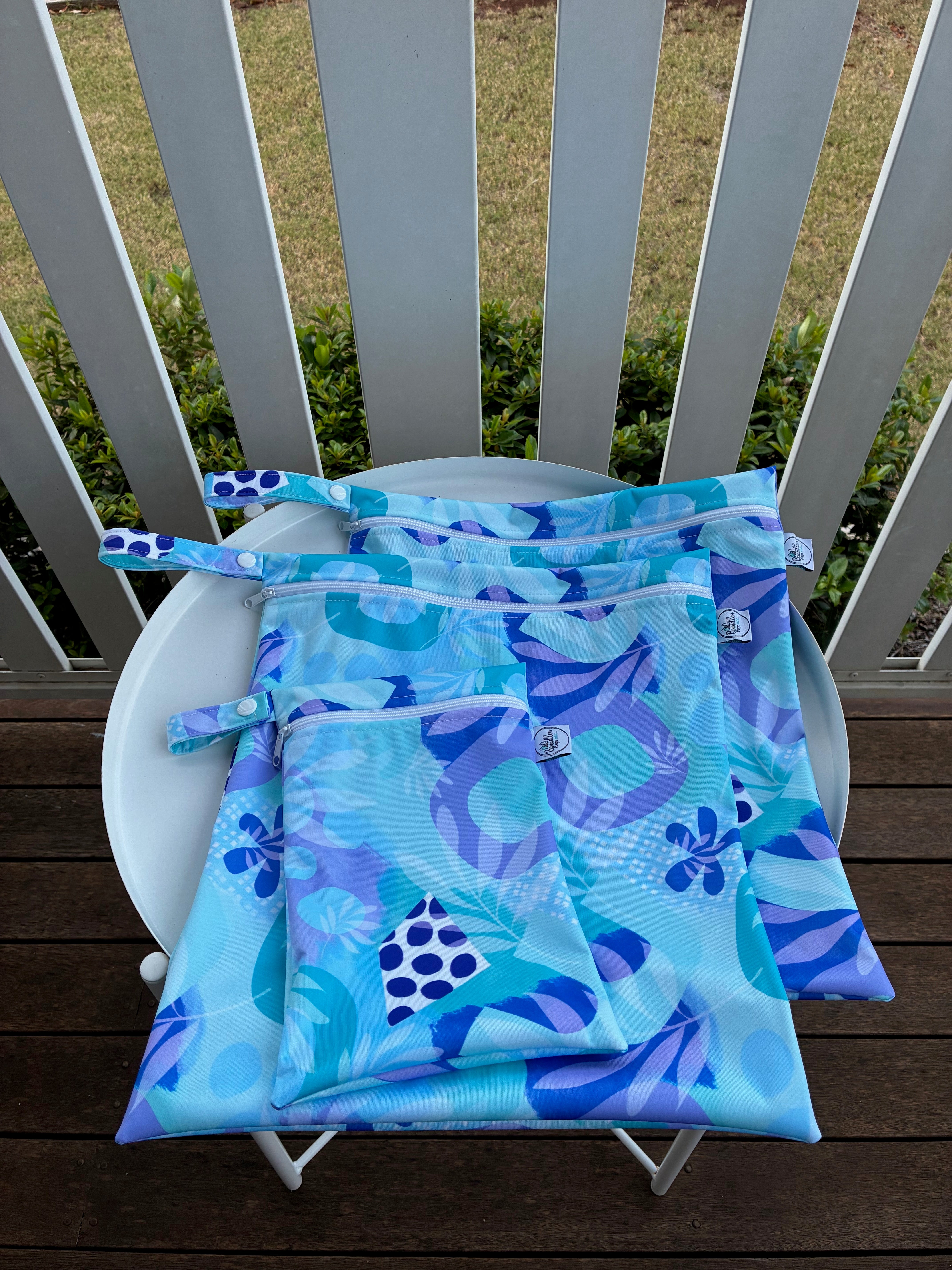 READY MADE Water-resistant wet bags - Palm Cove (Wonderland Design Co)