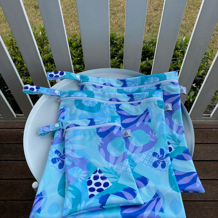 READY MADE Water-resistant wet bags - Palm Cove (Wonderland Design Co)