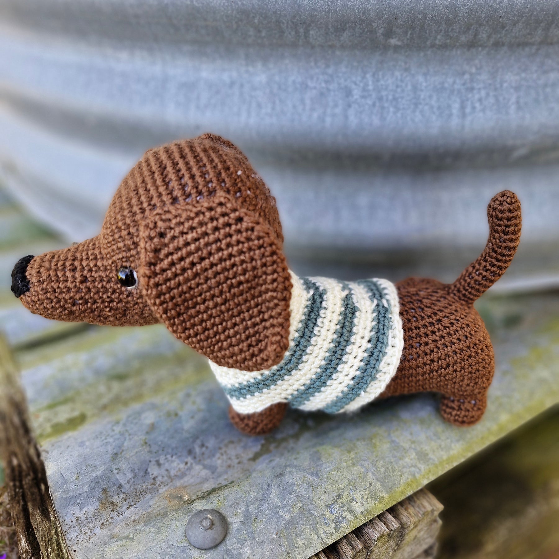 Super cute Hand crochet Dachshund Dog (Sausage Dog)