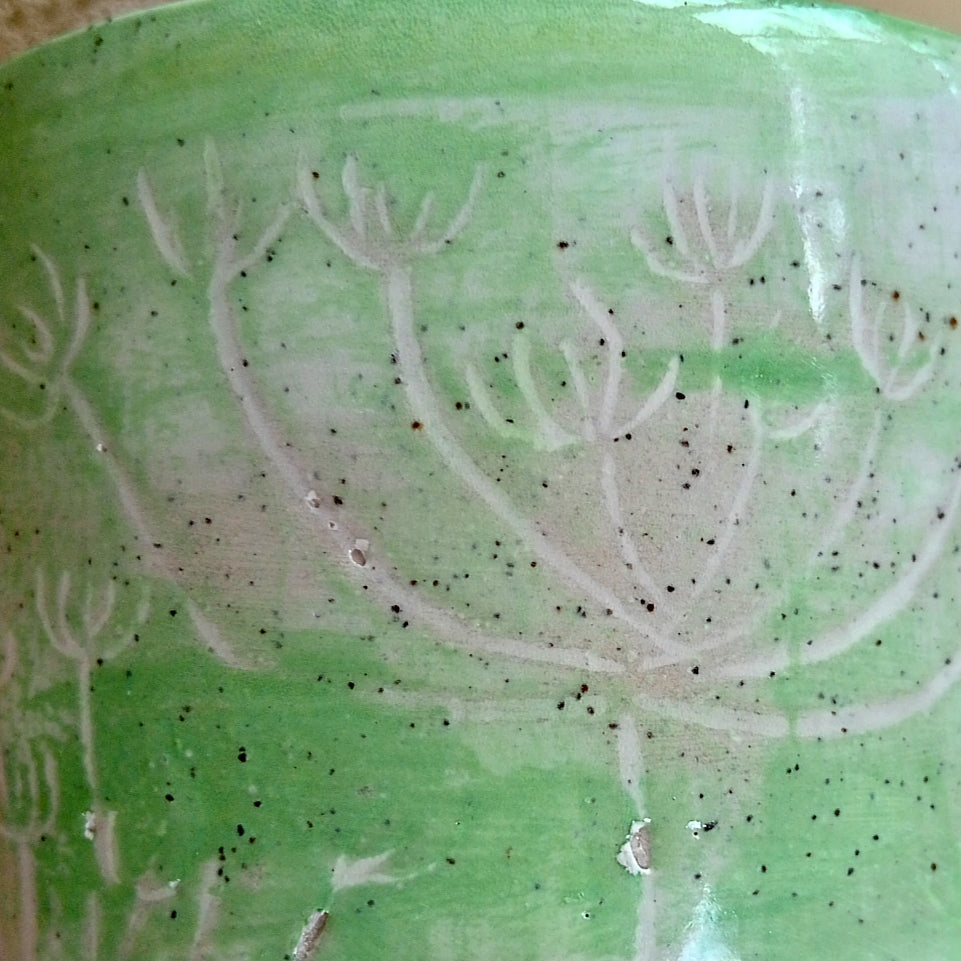 'Spring in the garden' green cup