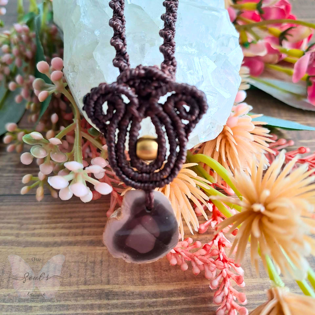 Polychrome Jasper Micromacrame Necklace