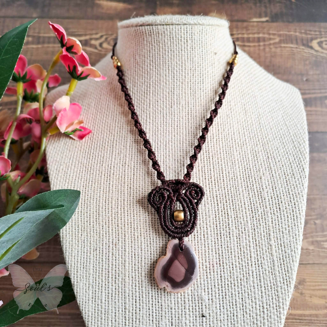 Polychrome Jasper Micromacrame Necklace