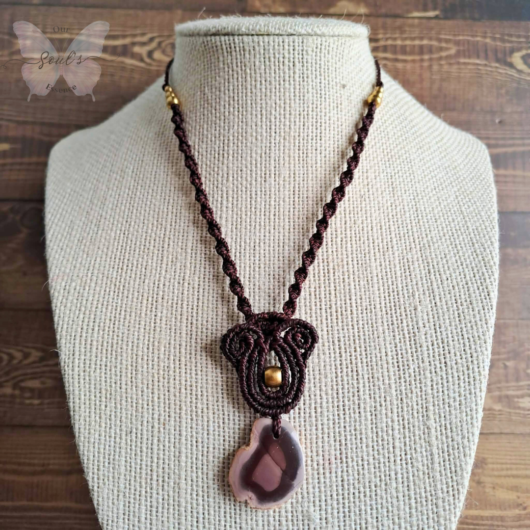 Polychrome Jasper Micromacrame Necklace