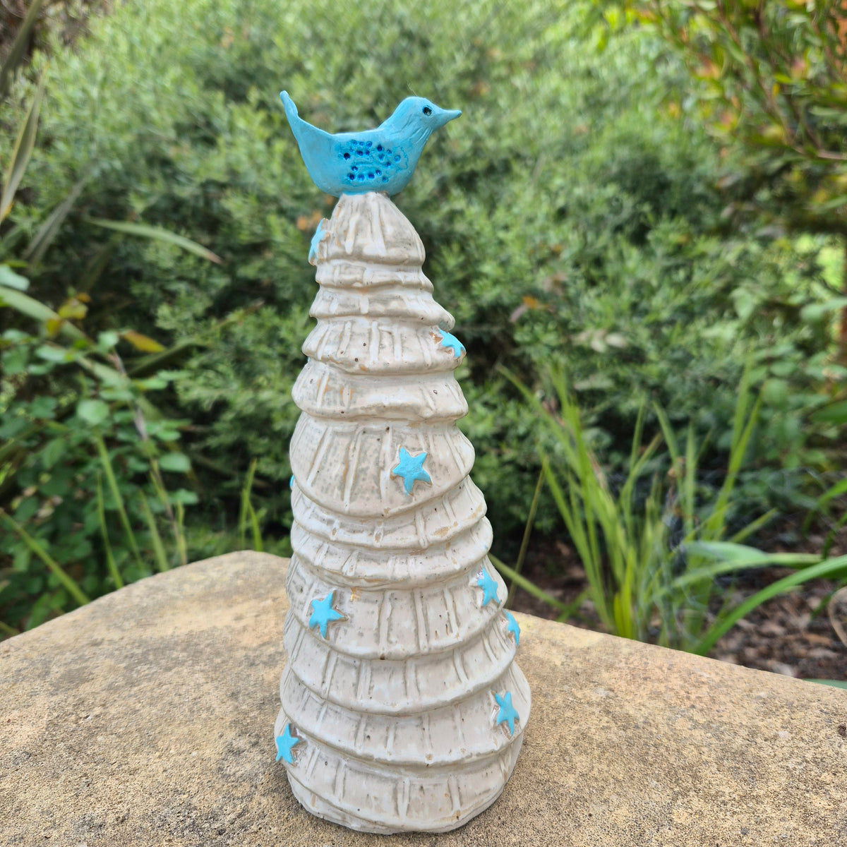 Ceramic Xmas Tree - Bluebird of Happiness